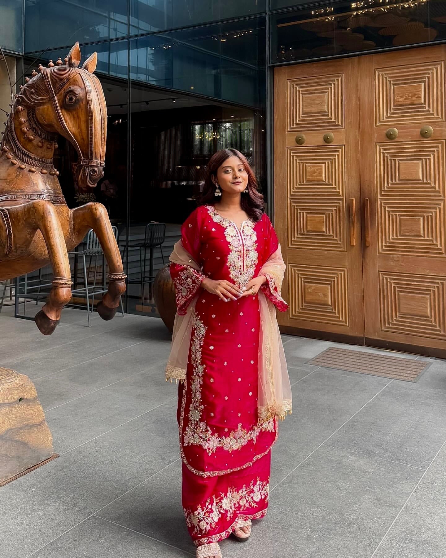 Designer Party Wear Look Top Plazzo & Beautiful Dupatta