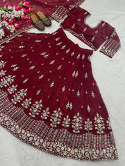 Beautiful Wedding Wear Lehenga Choli With Embroidery Sequence Work