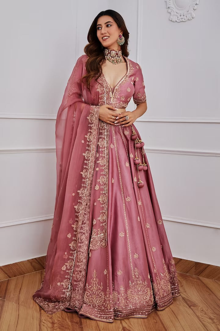 Party Wear Designer Lehenga Choli With Sequence & Zari Work