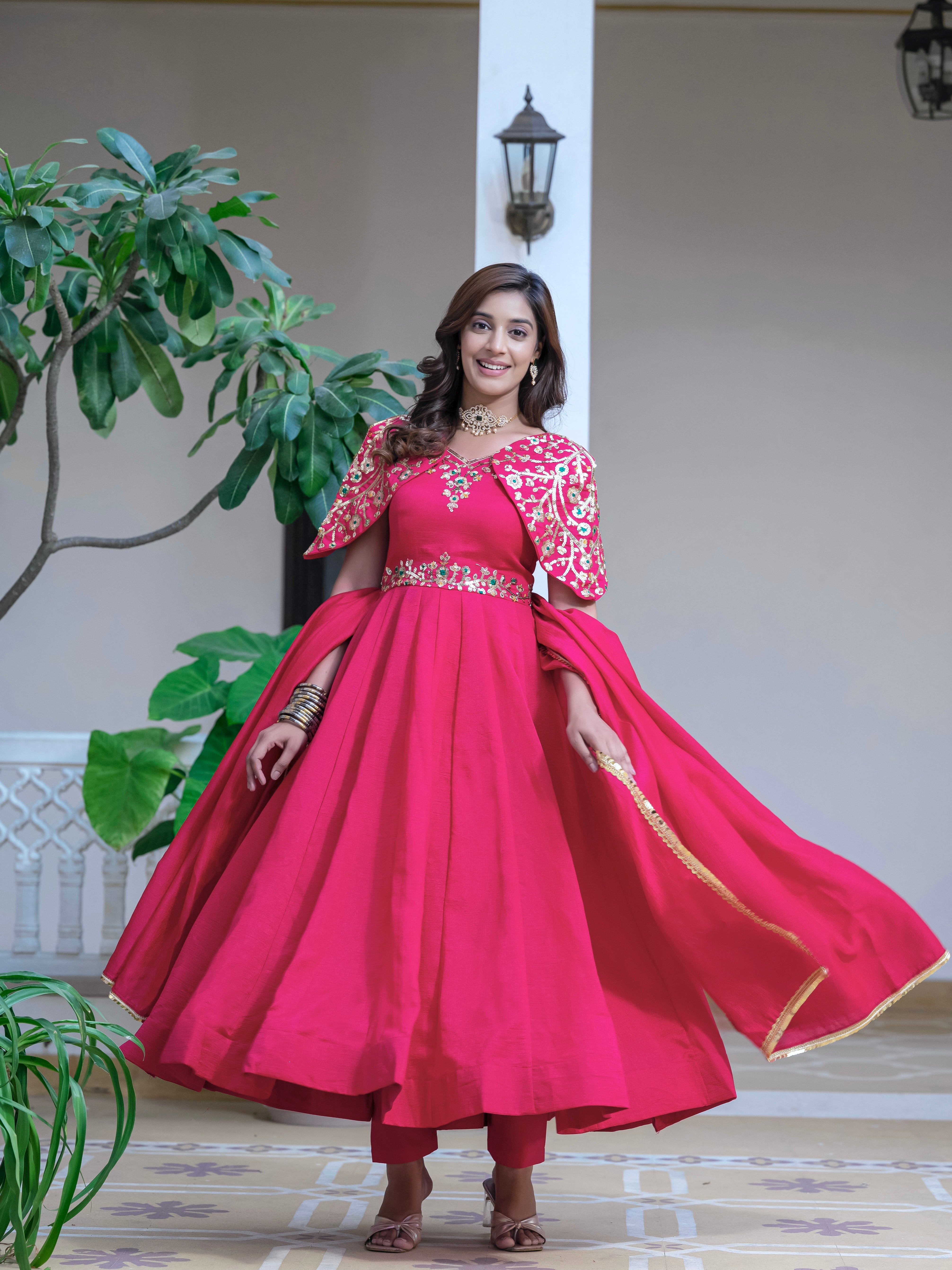 Party Wear Beautiful Gown Pent And Dupatta