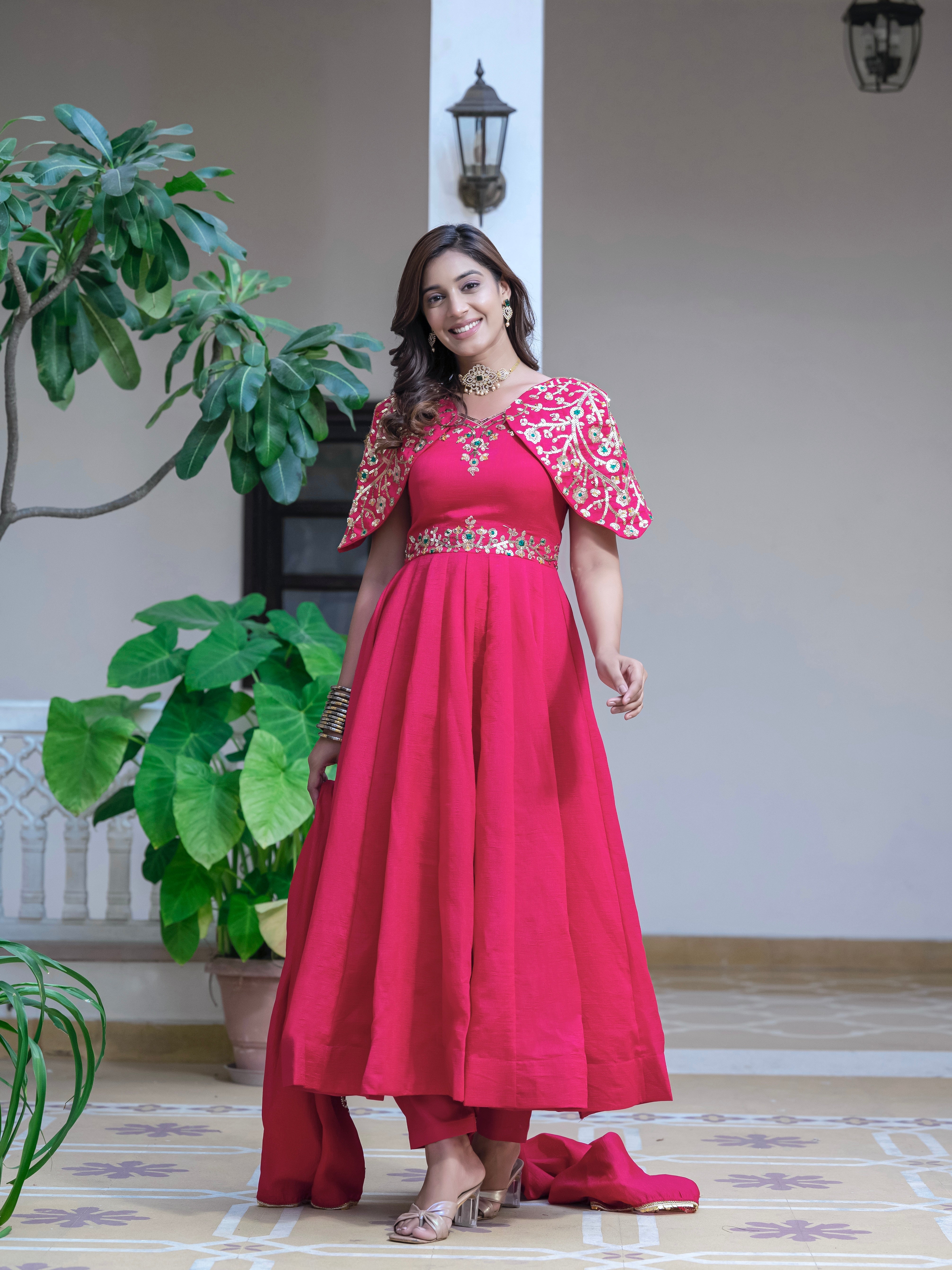 Party Wear Beautiful Gown Pent And Dupatta
