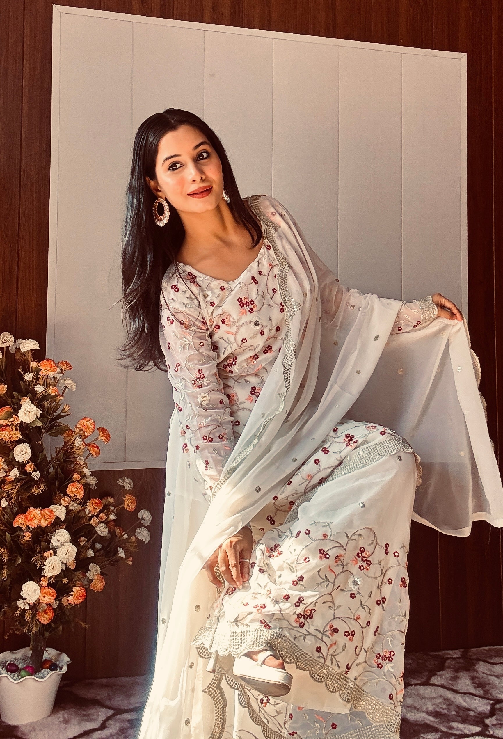 Party Wear Beautiful Top Sharara And Dupatta