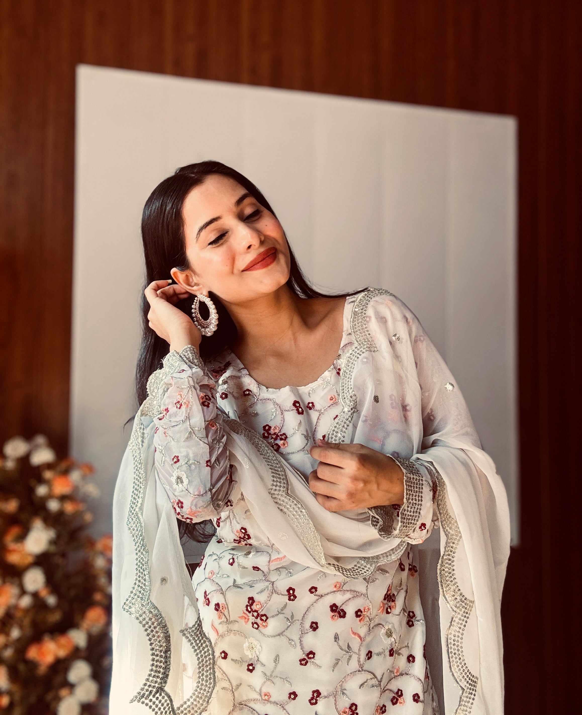 Party Wear Beautiful Top Sharara And Dupatta
