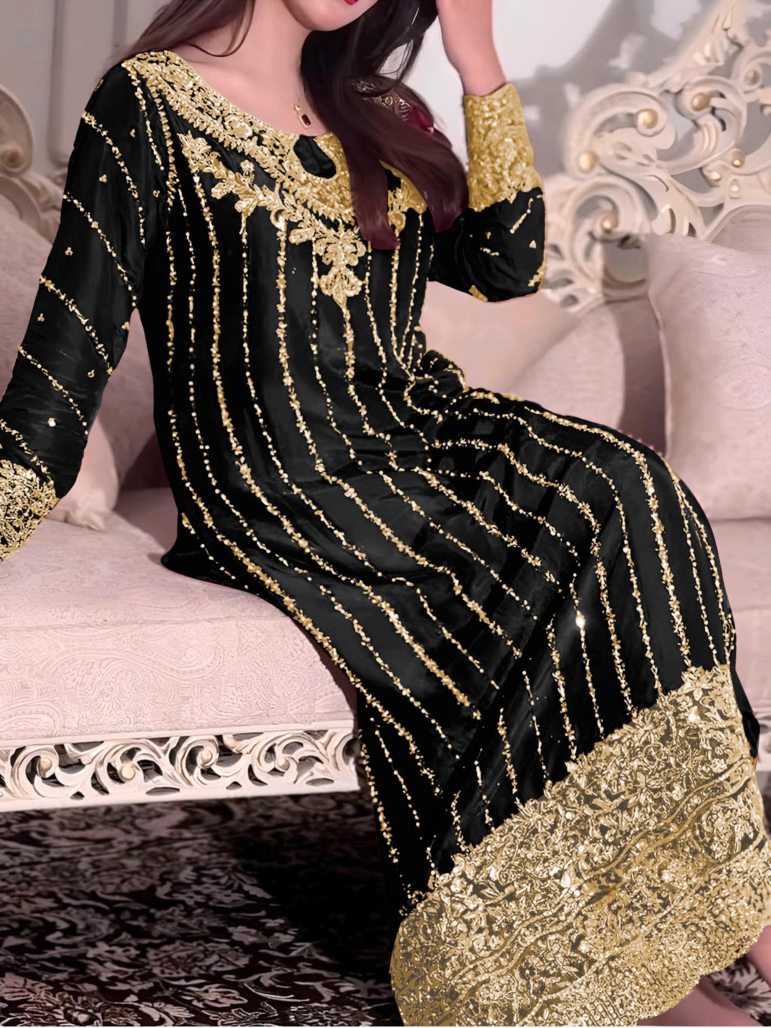 Designer Party Wear Look Suit Set With Rivet Moti Work