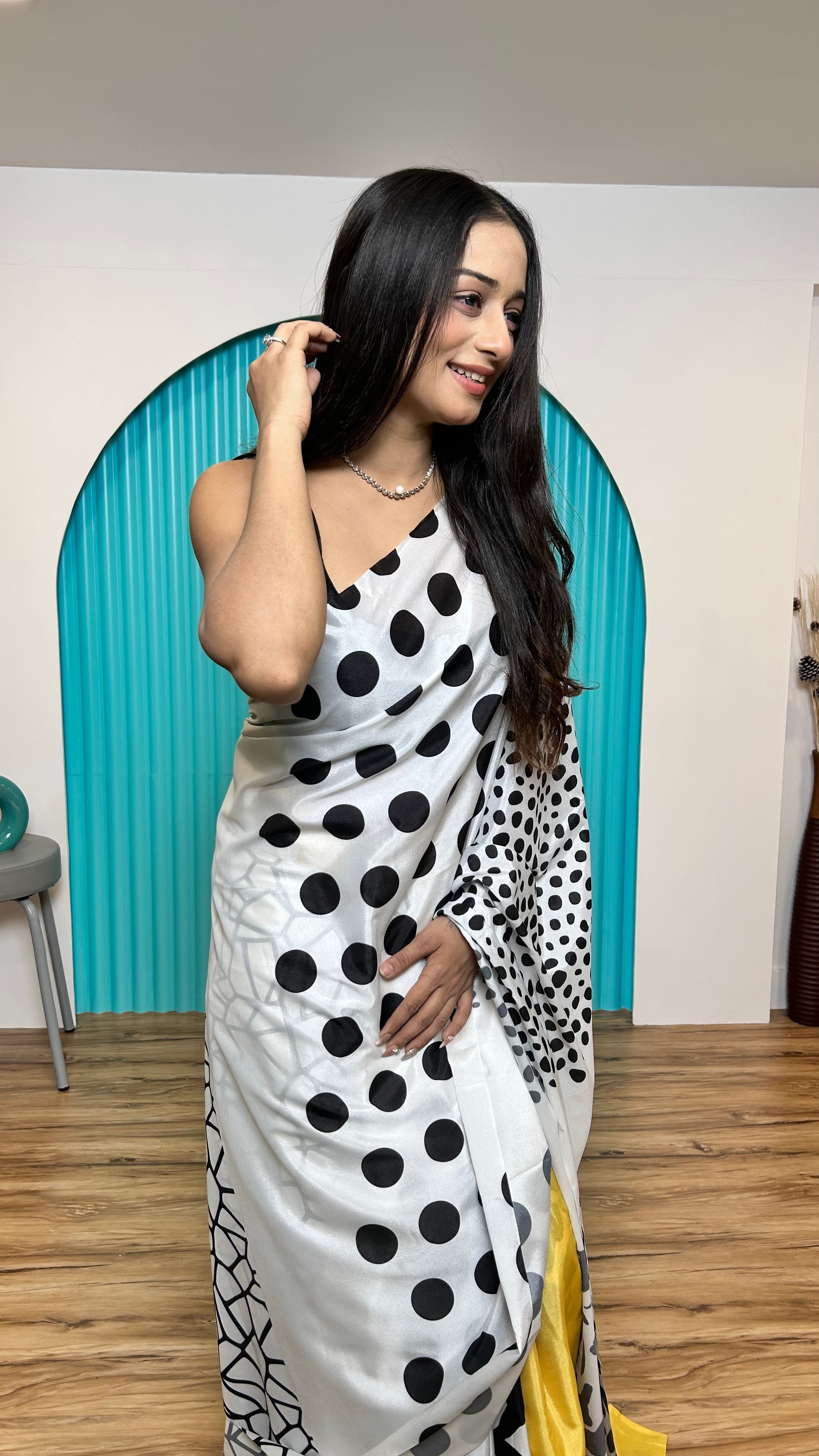 Party Wear Beautiful Ready To Wear Saree With Digital Print