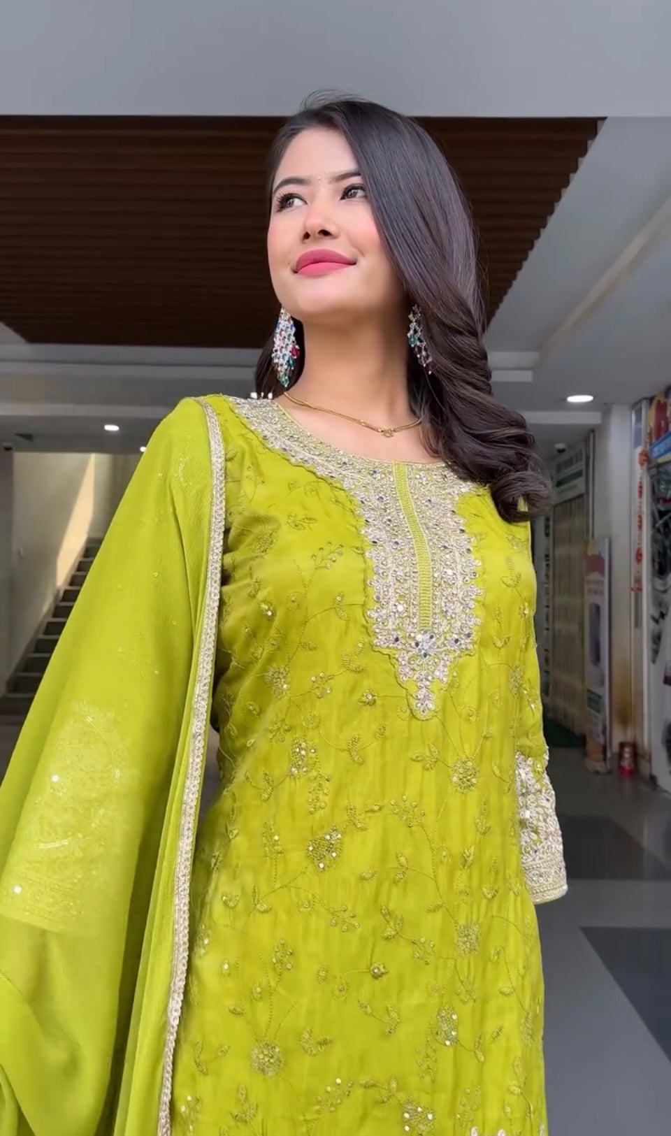 Party Wear Beautiful Top Plazzo With Dupatta