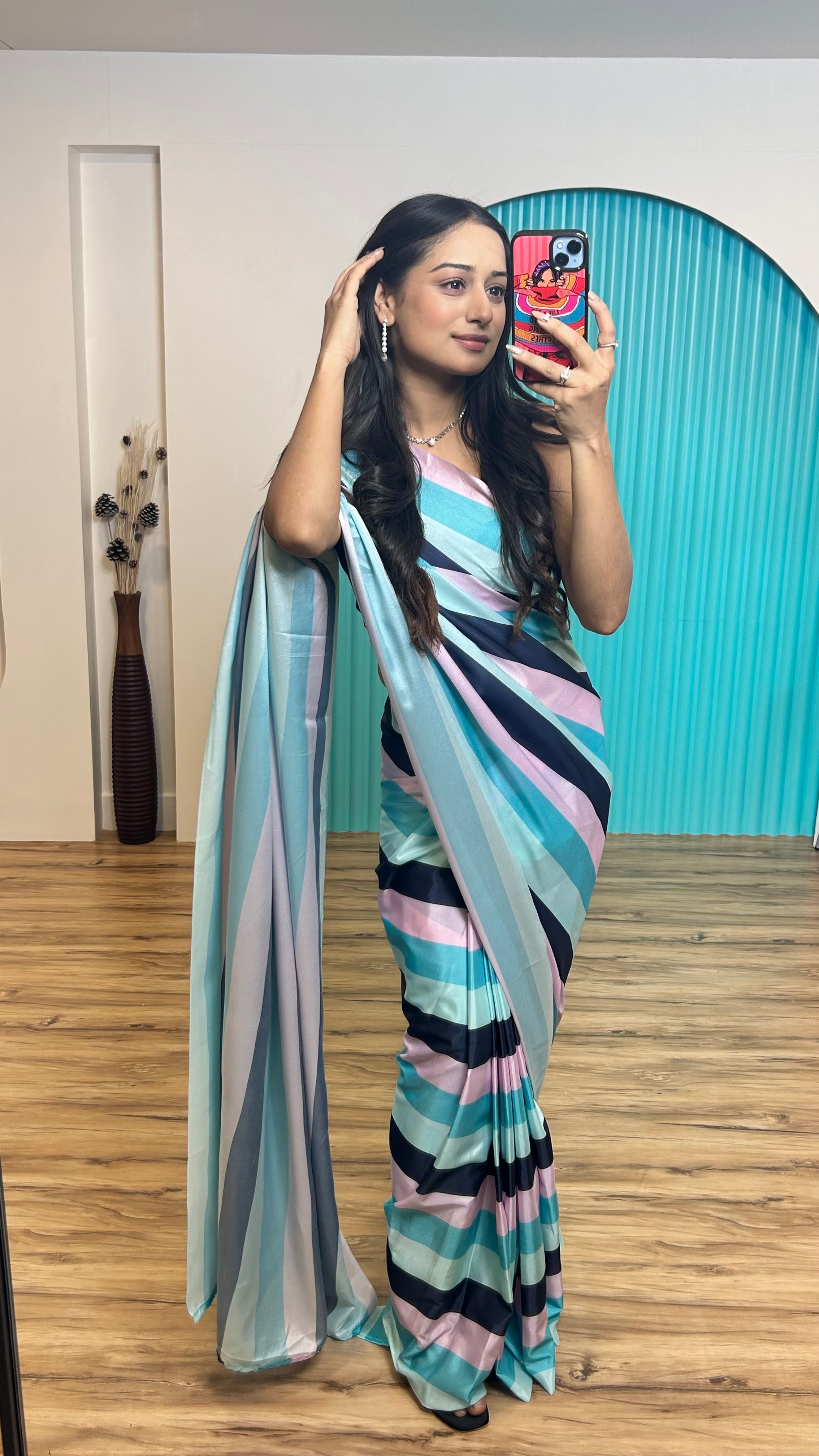 Party Wear Beautiful Ready To Wear Saree With Digital Print