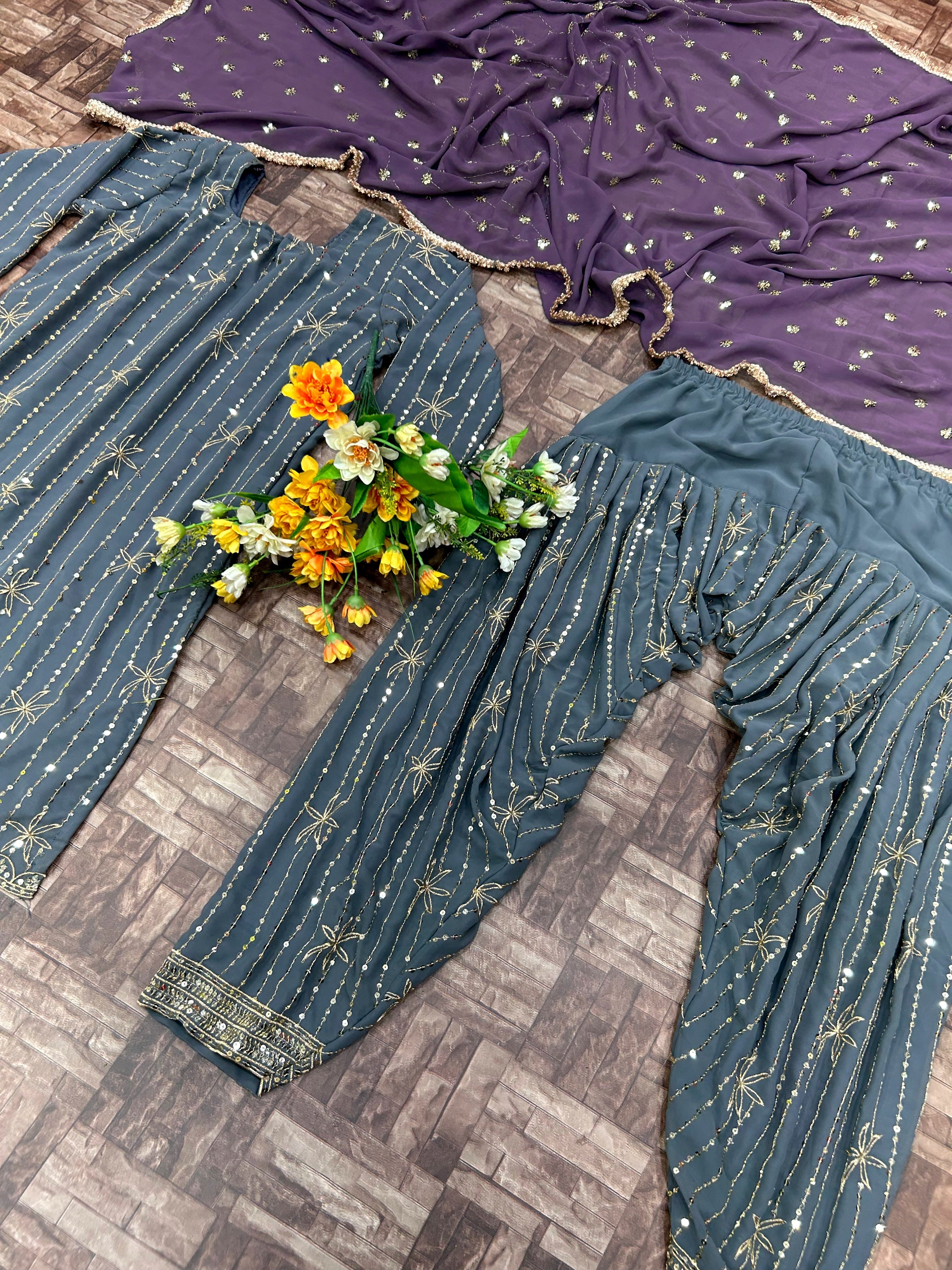 Party Wear Designer Top-Bottom And Beautiful Dupatta