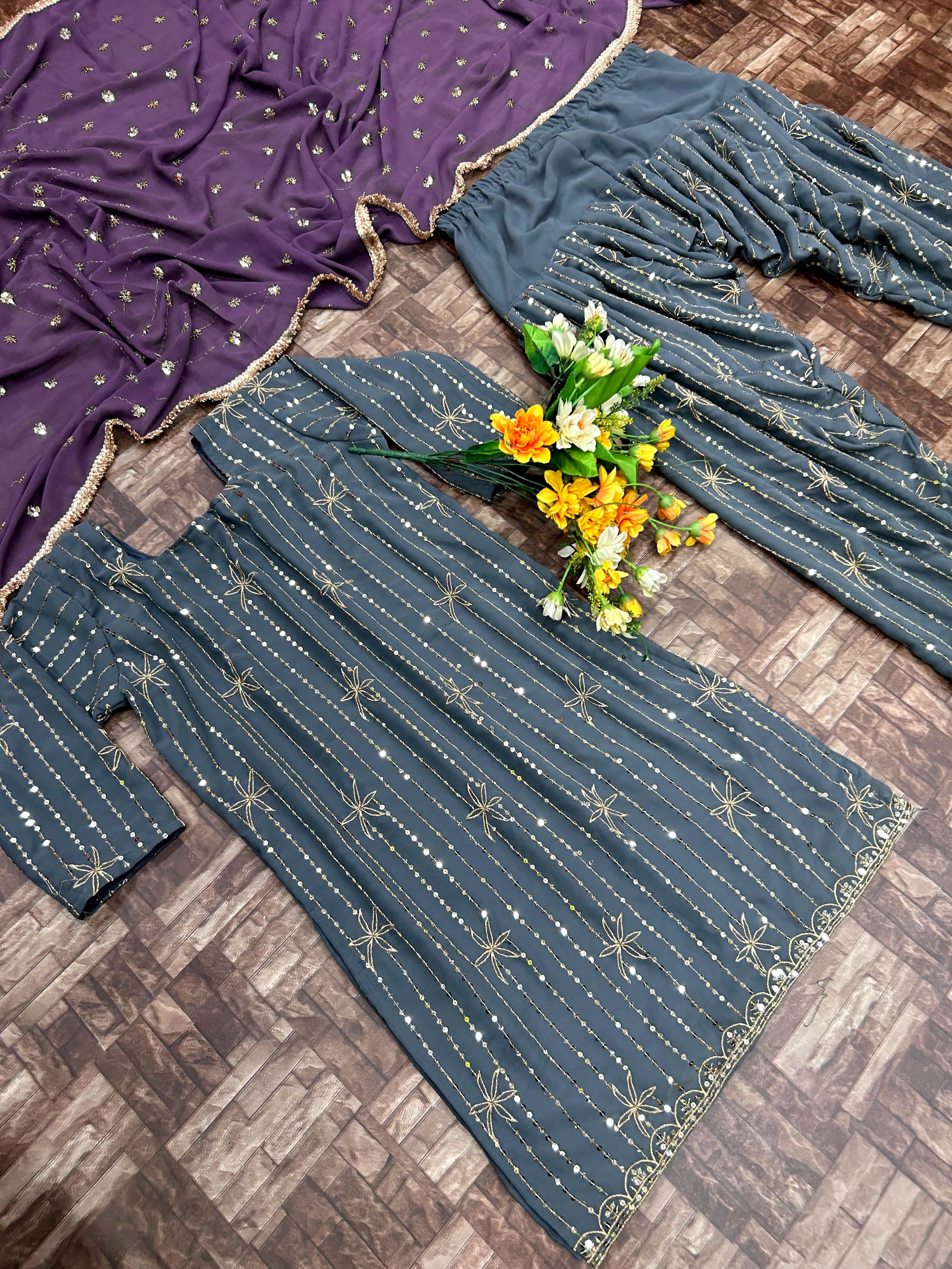 Party Wear Designer Top-Bottom And Beautiful Dupatta