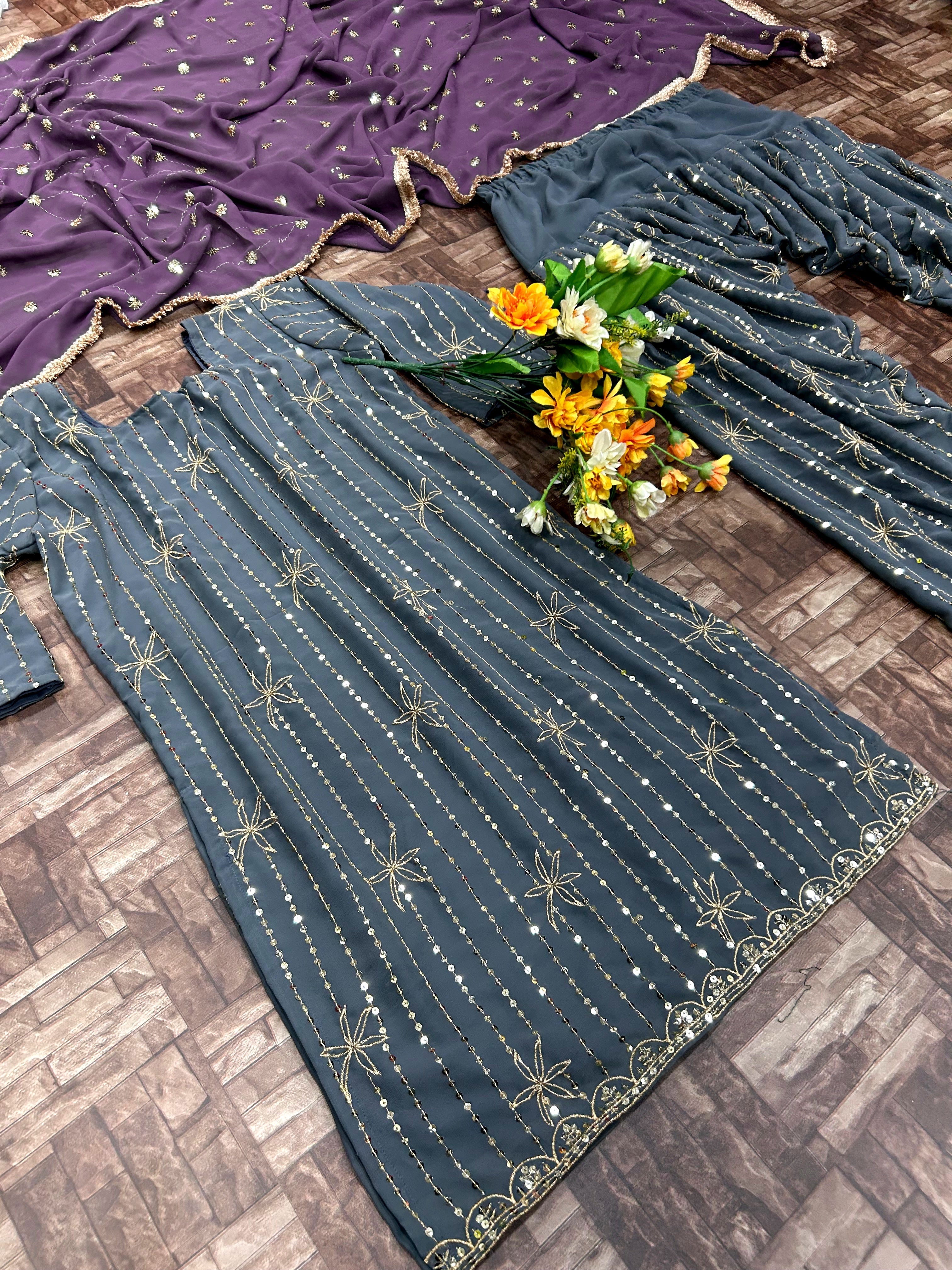 Party Wear Designer Top-Bottom And Beautiful Dupatta