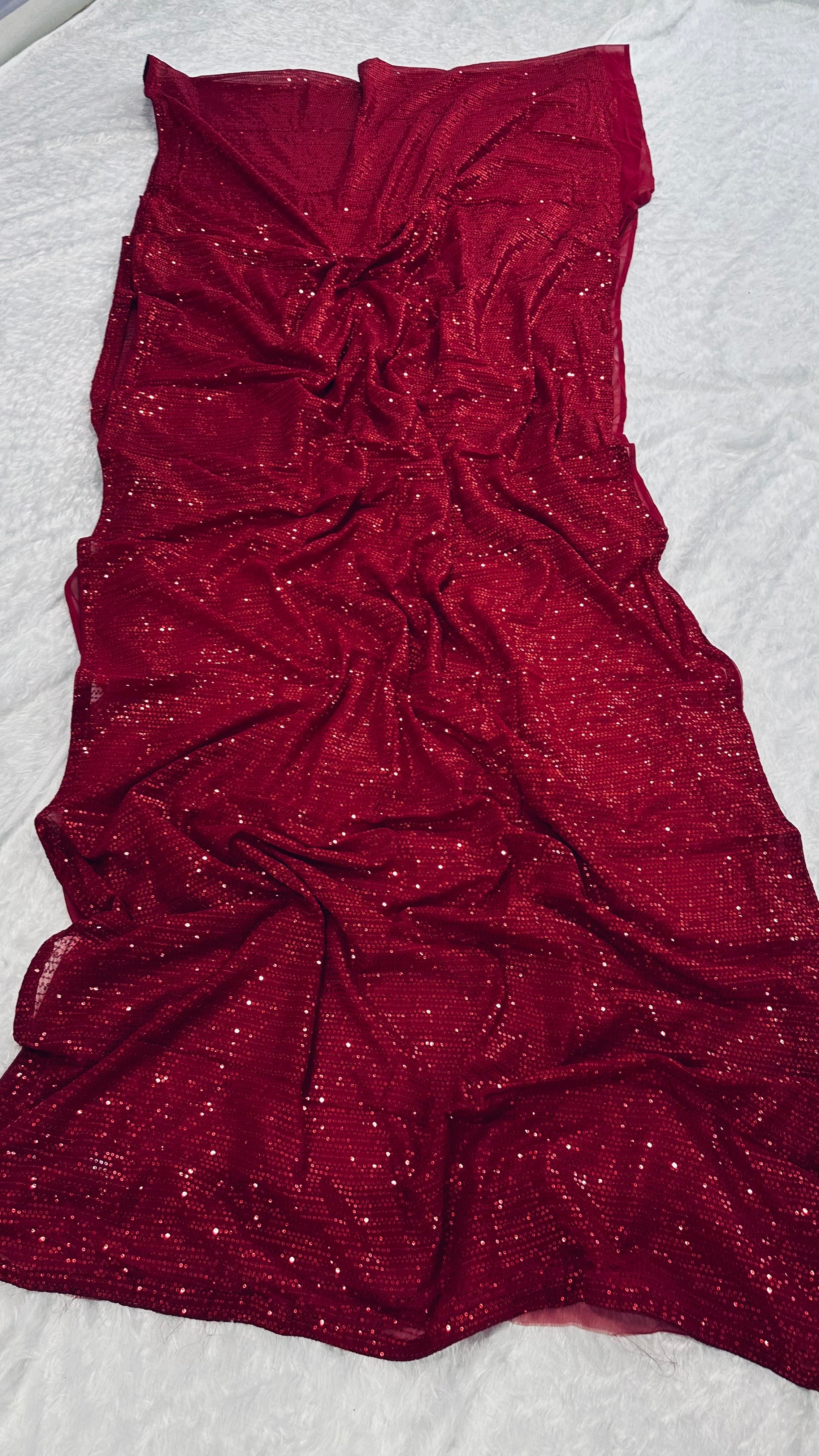 Party Wear Beautiful Saree With Sequence Work