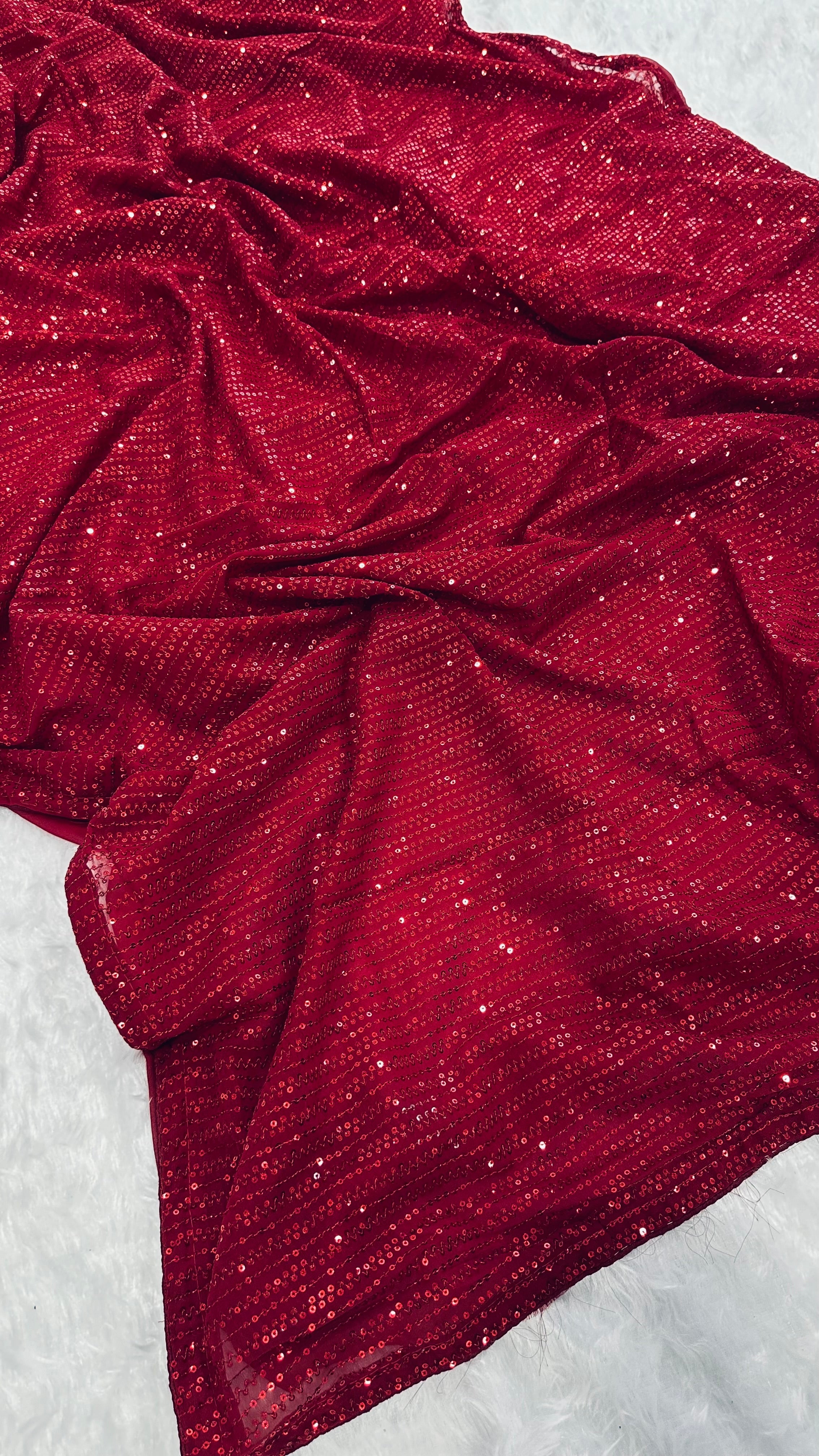 Party Wear Beautiful Saree With Sequence Work