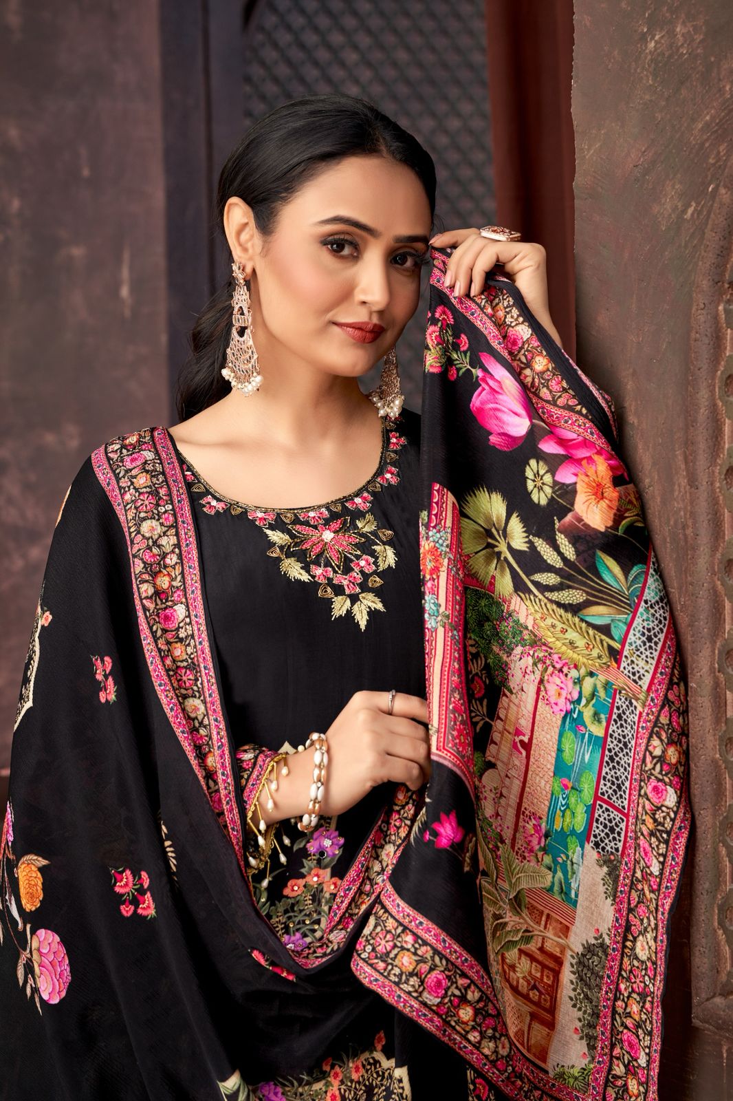 Beautiful Top-Bottom And Dupatta With Digital Print