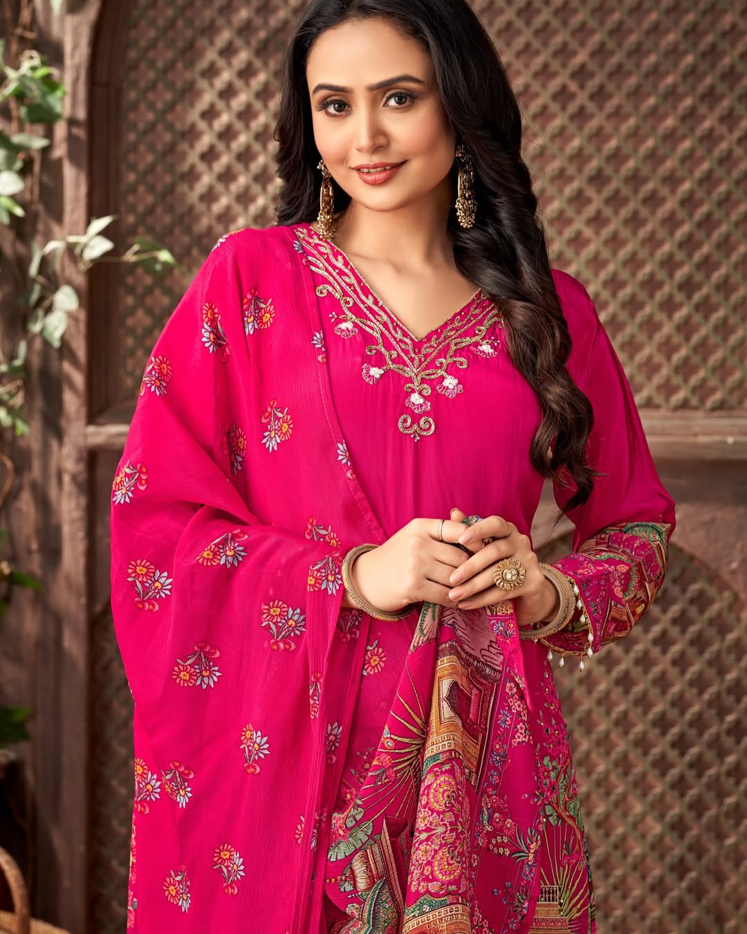 Beautiful Top-Bottom And Dupatta With Digital Print