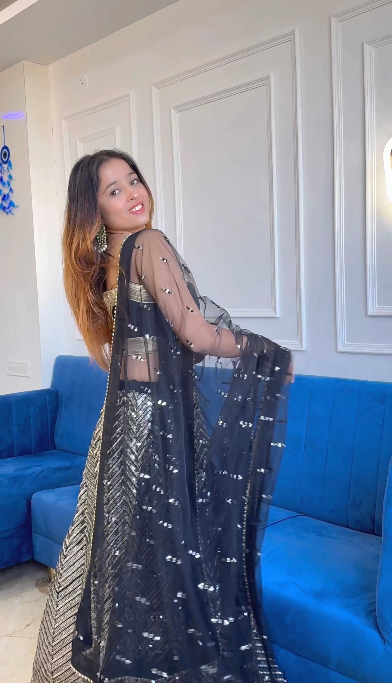 Party Wear Designer Lehenga Choli With Sequence & Zari Work