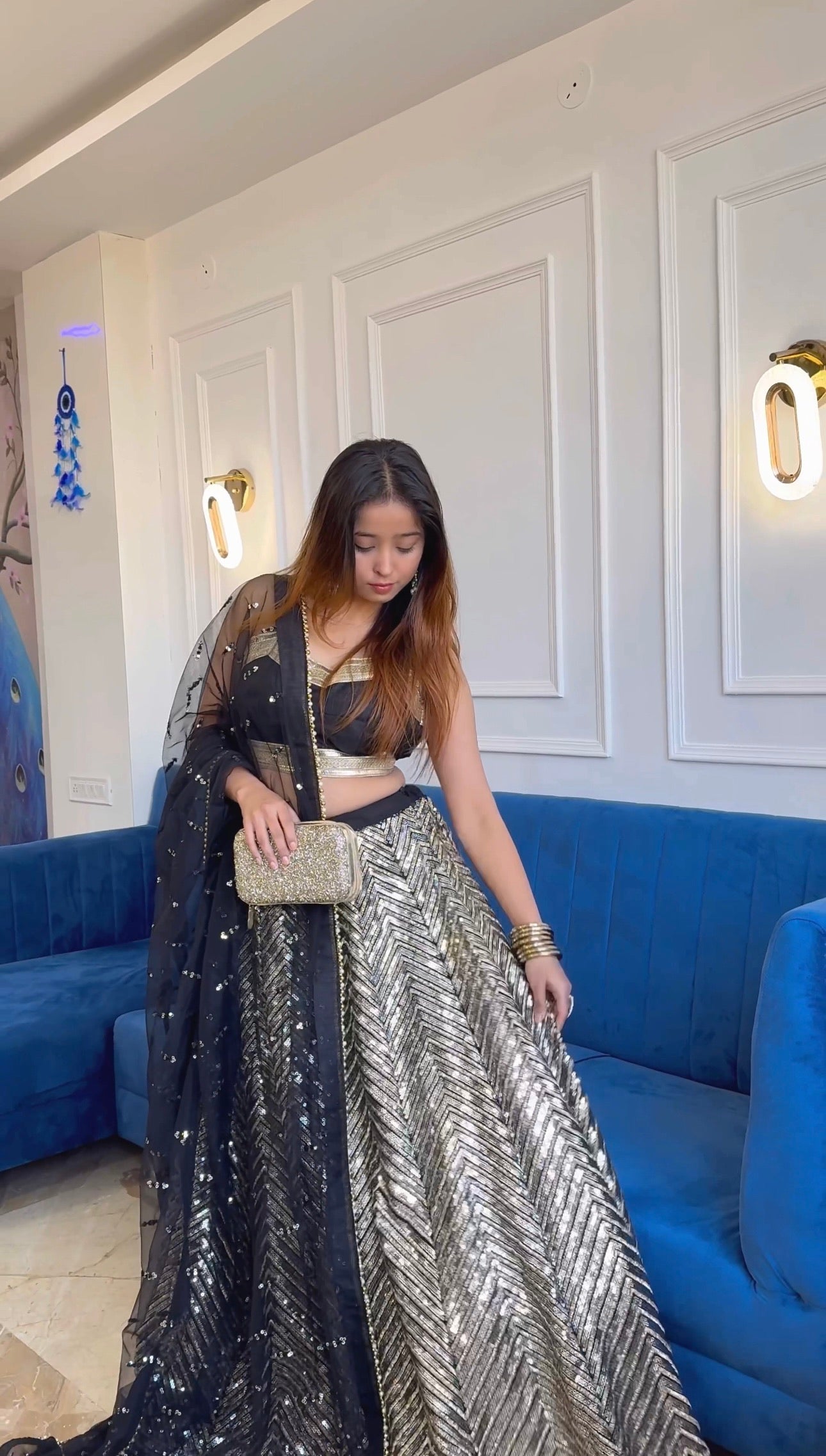 Party Wear Designer Lehenga Choli With Sequence & Zari Work