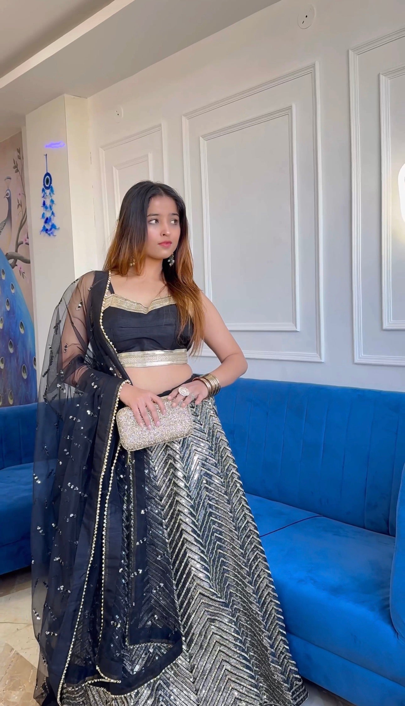 Party Wear Designer Lehenga Choli With Sequence & Zari Work