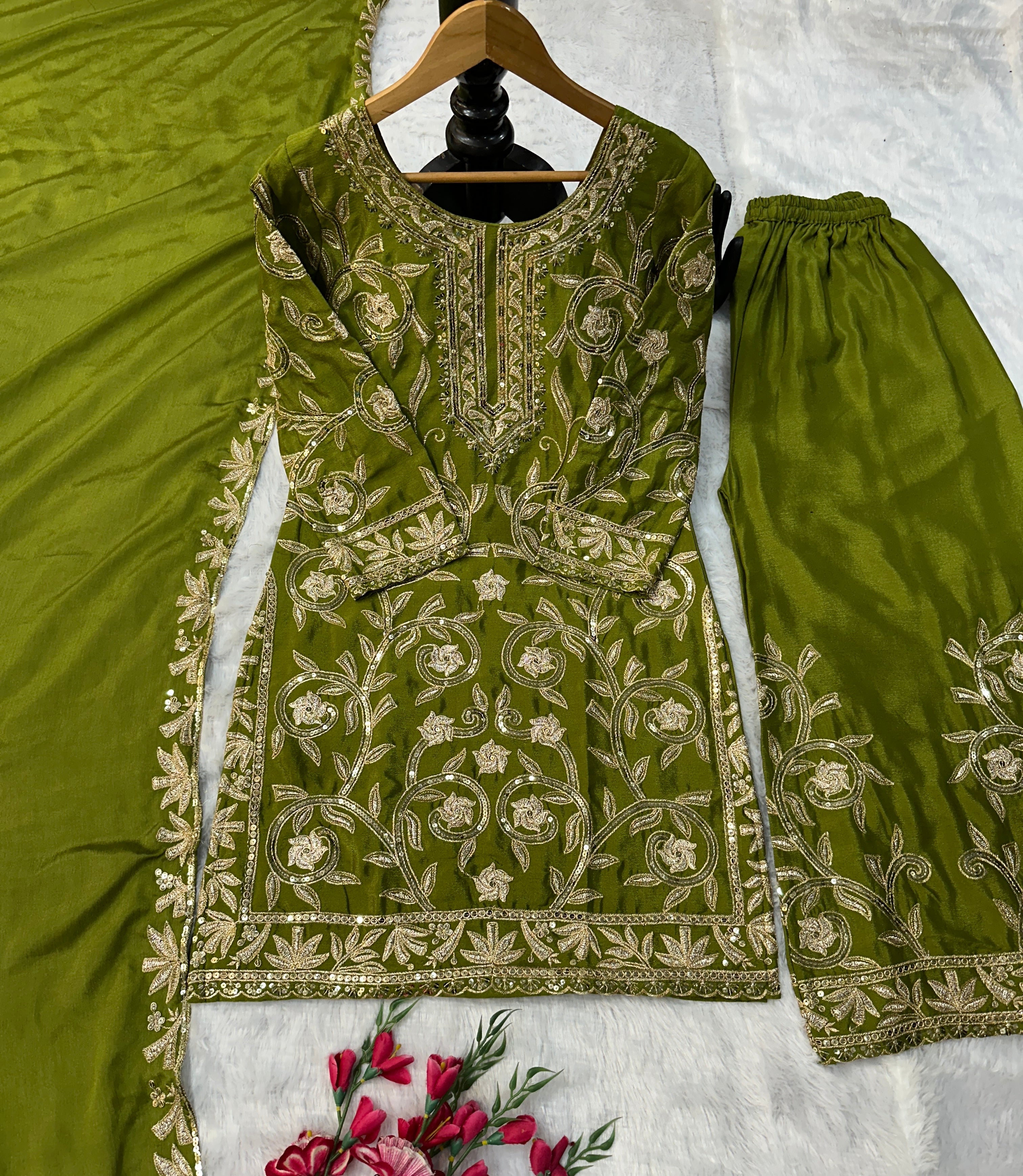 Party Wear Beautiful Top-Bottom And Fancy Dupatta