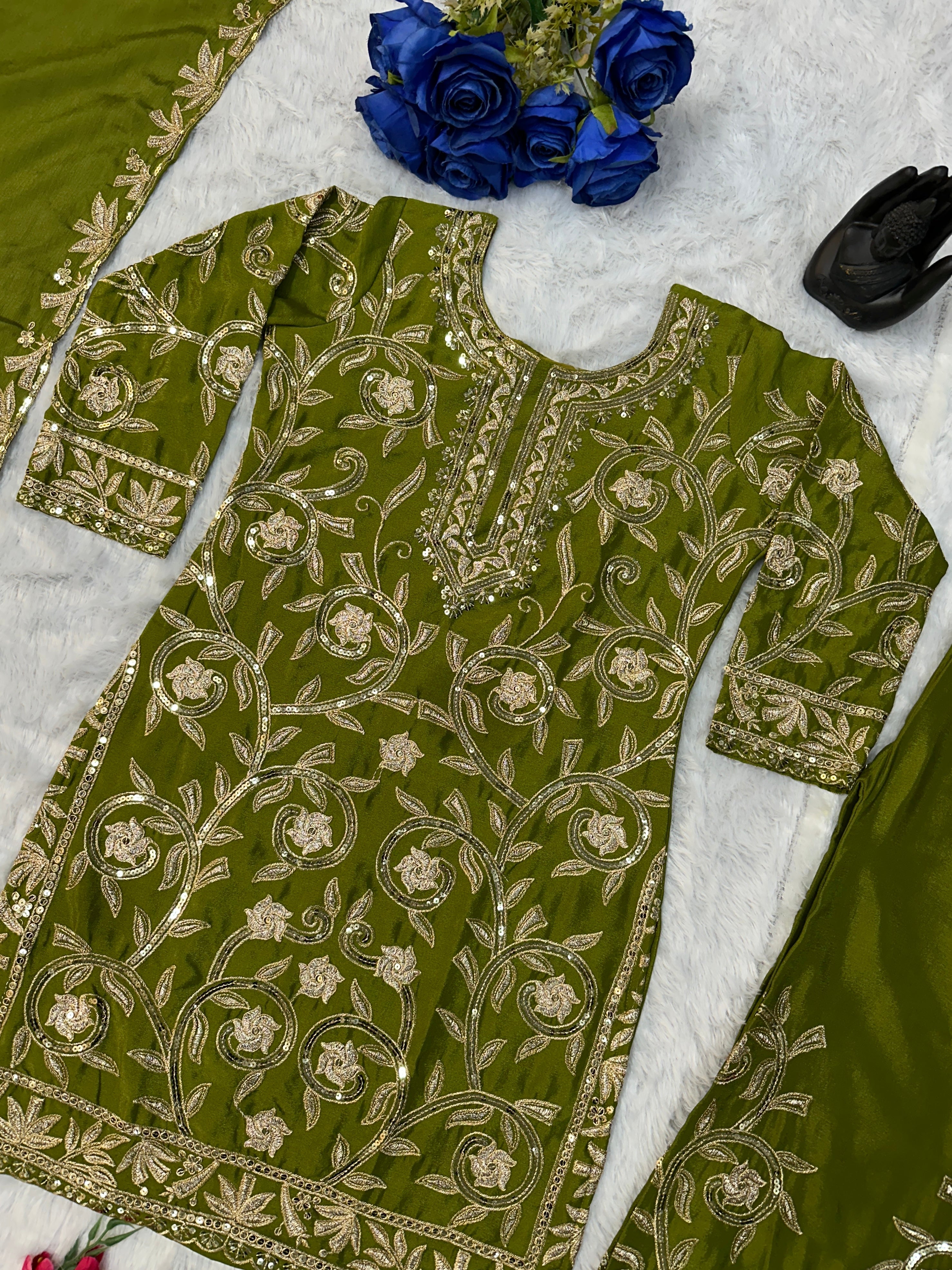 Party Wear Beautiful Top-Bottom And Fancy Dupatta