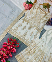 Designer Party Wear Top Bottom And Dupatta