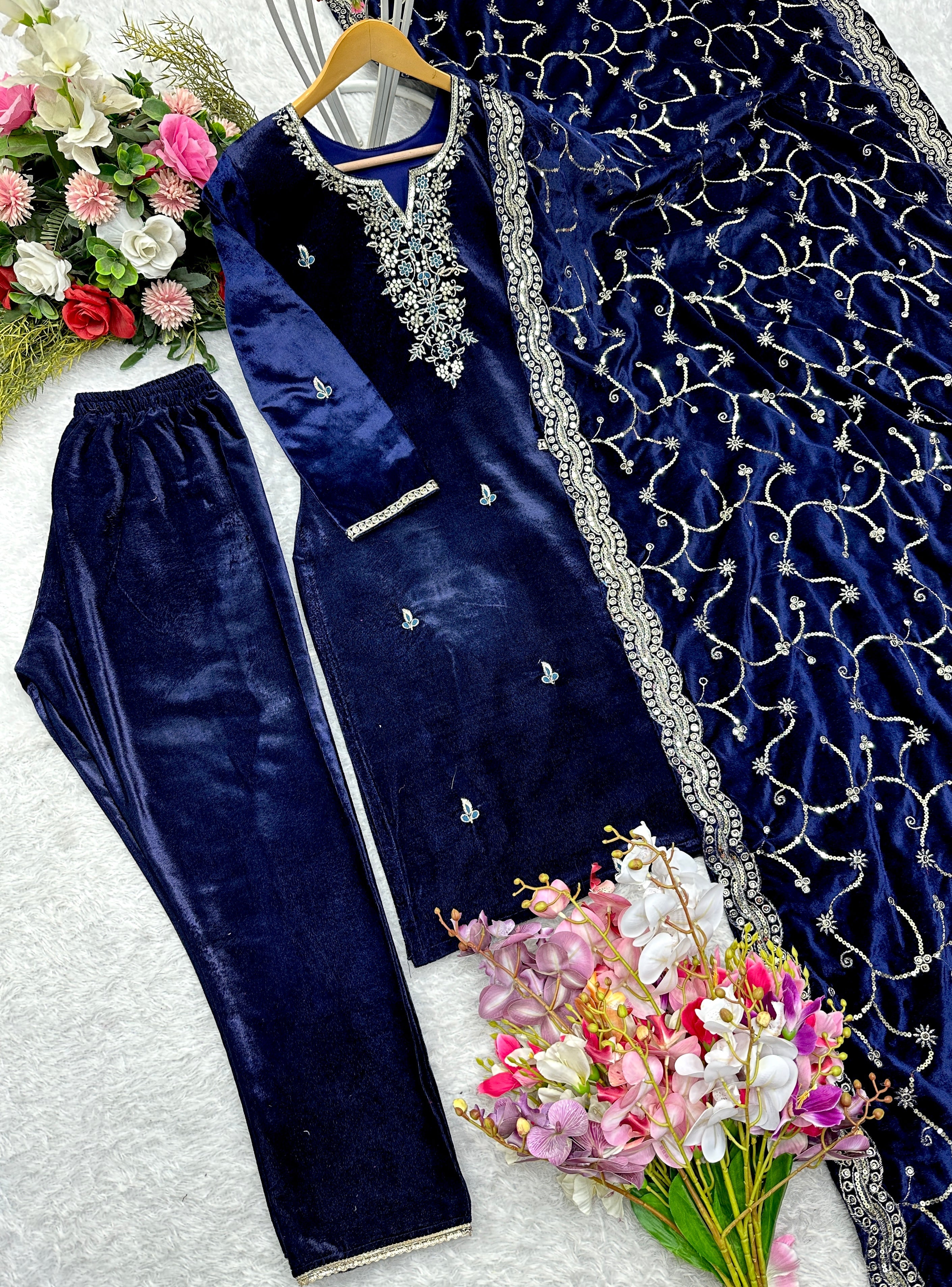 Party Wear Designer Top -Pent And Beautiful Dupatta