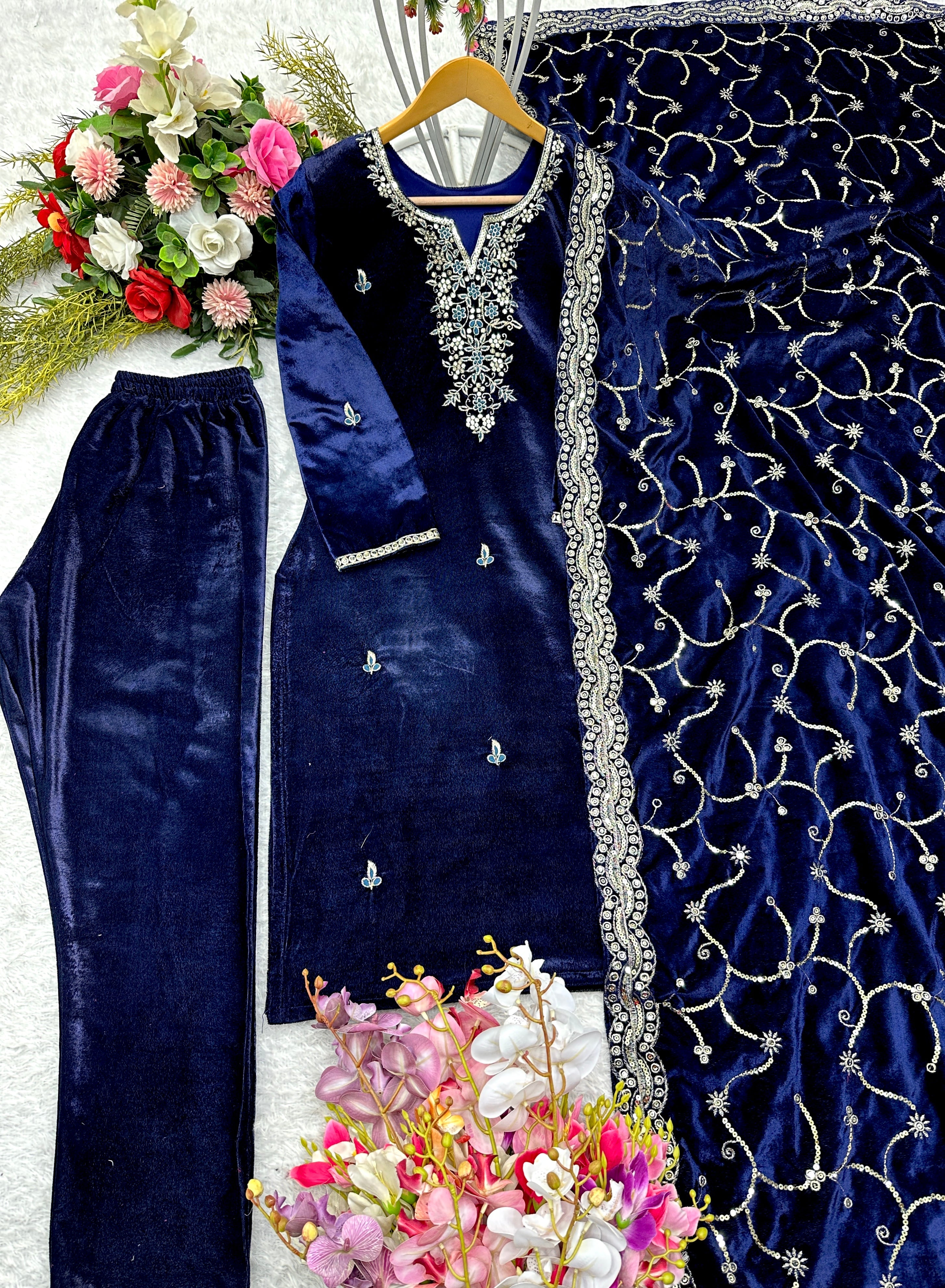 Party Wear Designer Top -Pent And Beautiful Dupatta