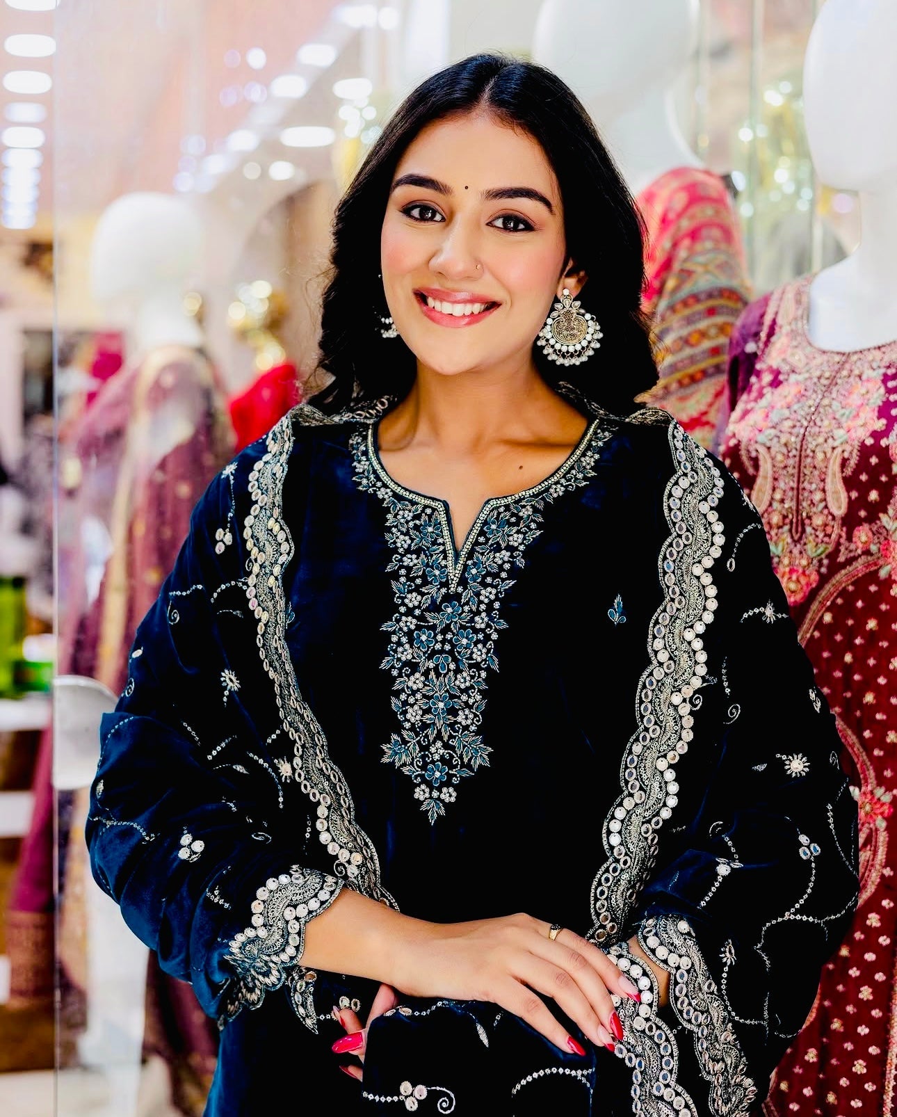 Party Wear Designer Top -Pent And Beautiful Dupatta