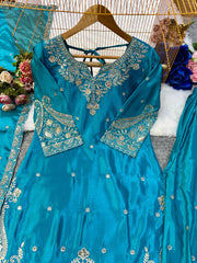 Designer Party Wear Top Bottom And Dupatta