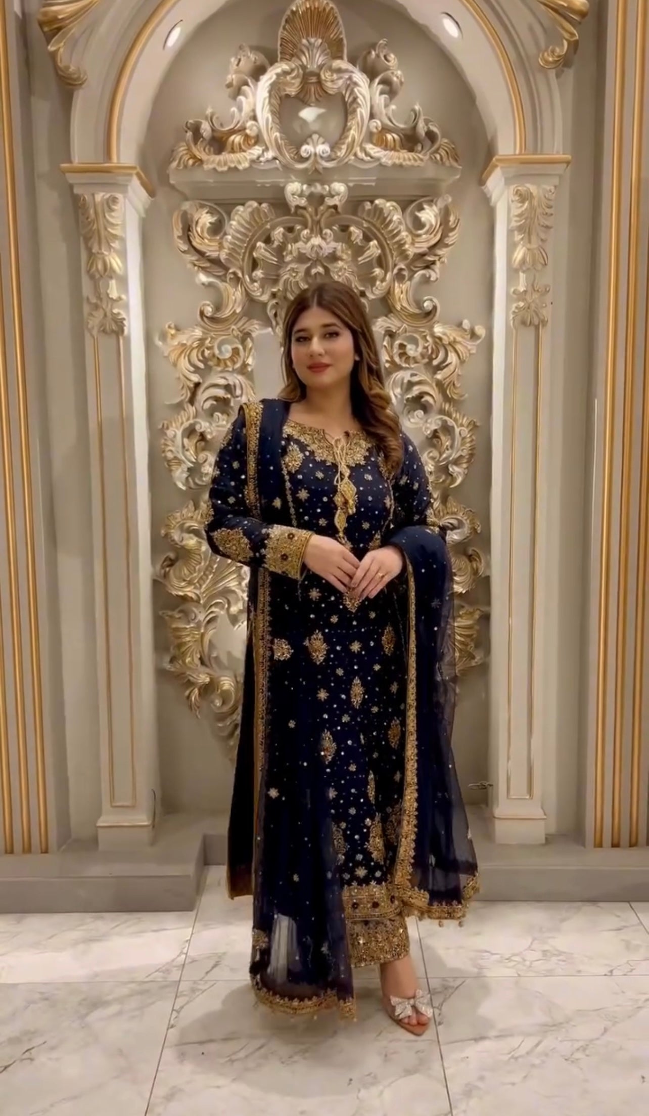 Stylish Party Wear Kurta And Plazzo With Dupatta