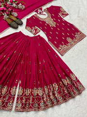 Designer Party Wear Look Top , Sharara Plazzo And Dupatta