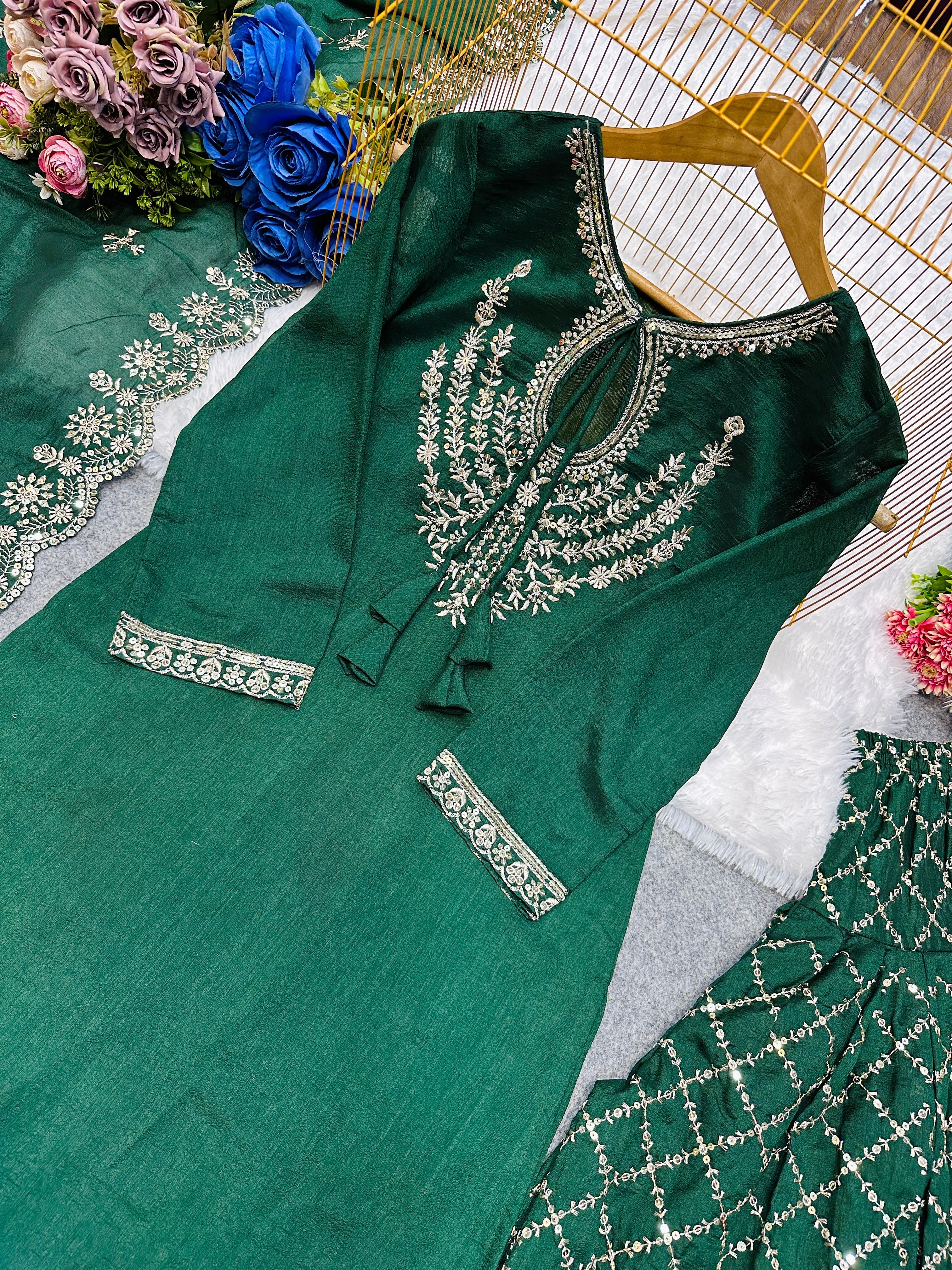 Party Wear Designer Top And Dhoti With Fancy Dupatta