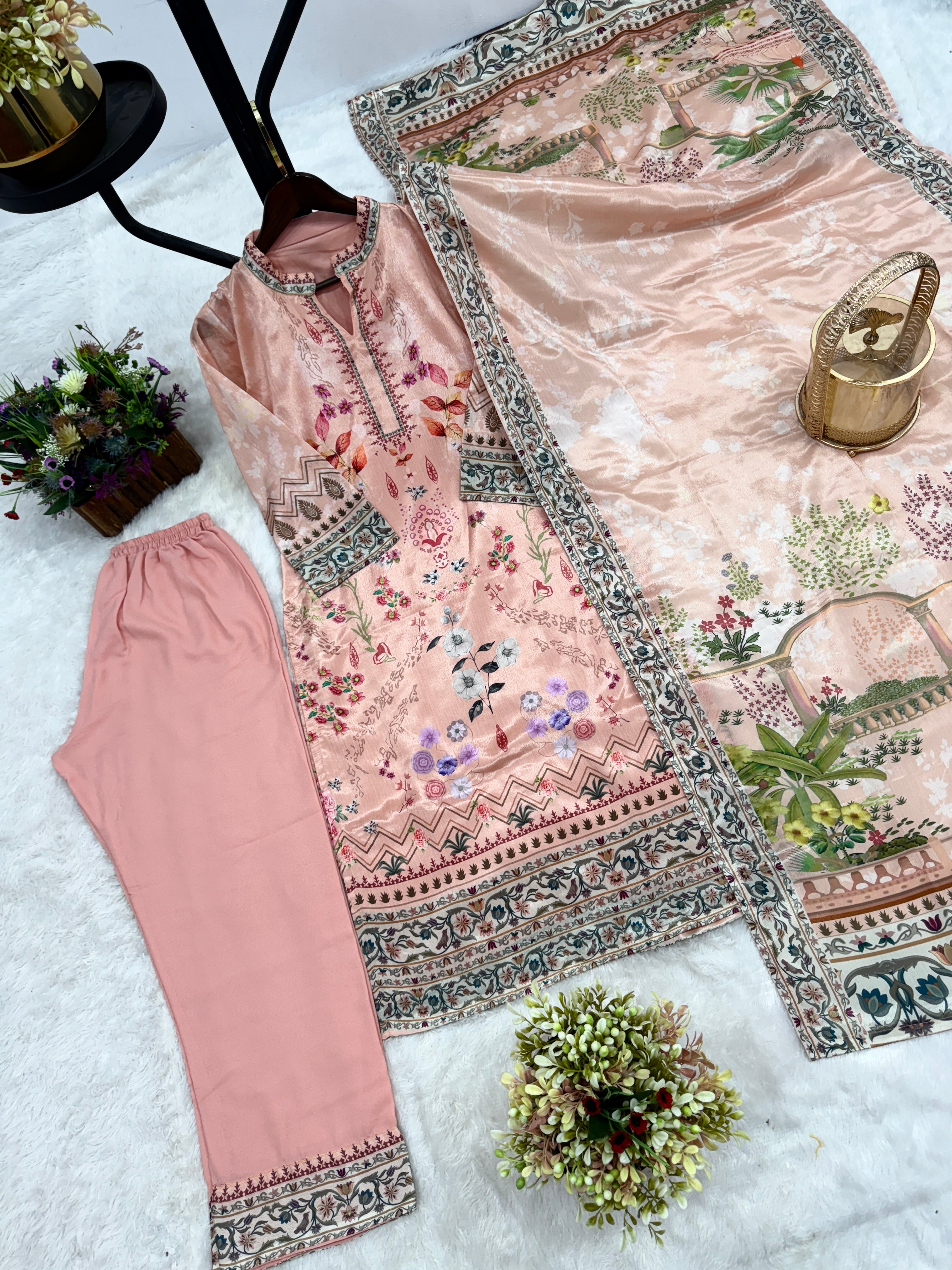 Party Wear Beautiful Top-Bottom And Fancy Dupatta