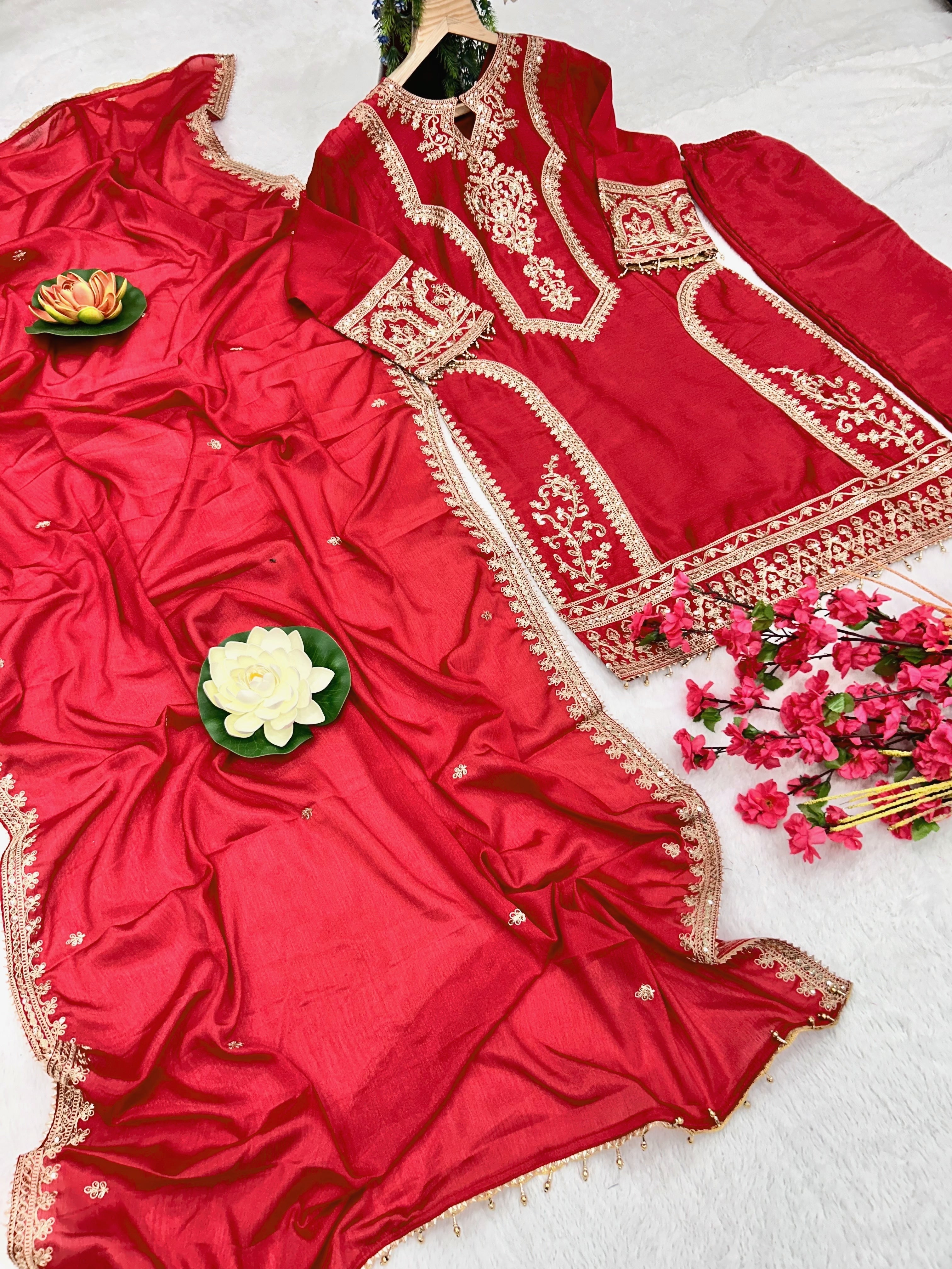 Party Wear Beautiful Top-Bottom And Fancy Dupatta