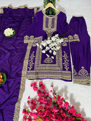 Designer Party Wear Top-Bottom And Beautiful Dupatta