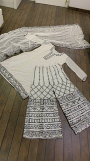 Party Wear Suit Set With Thread Sequence & Paper Work