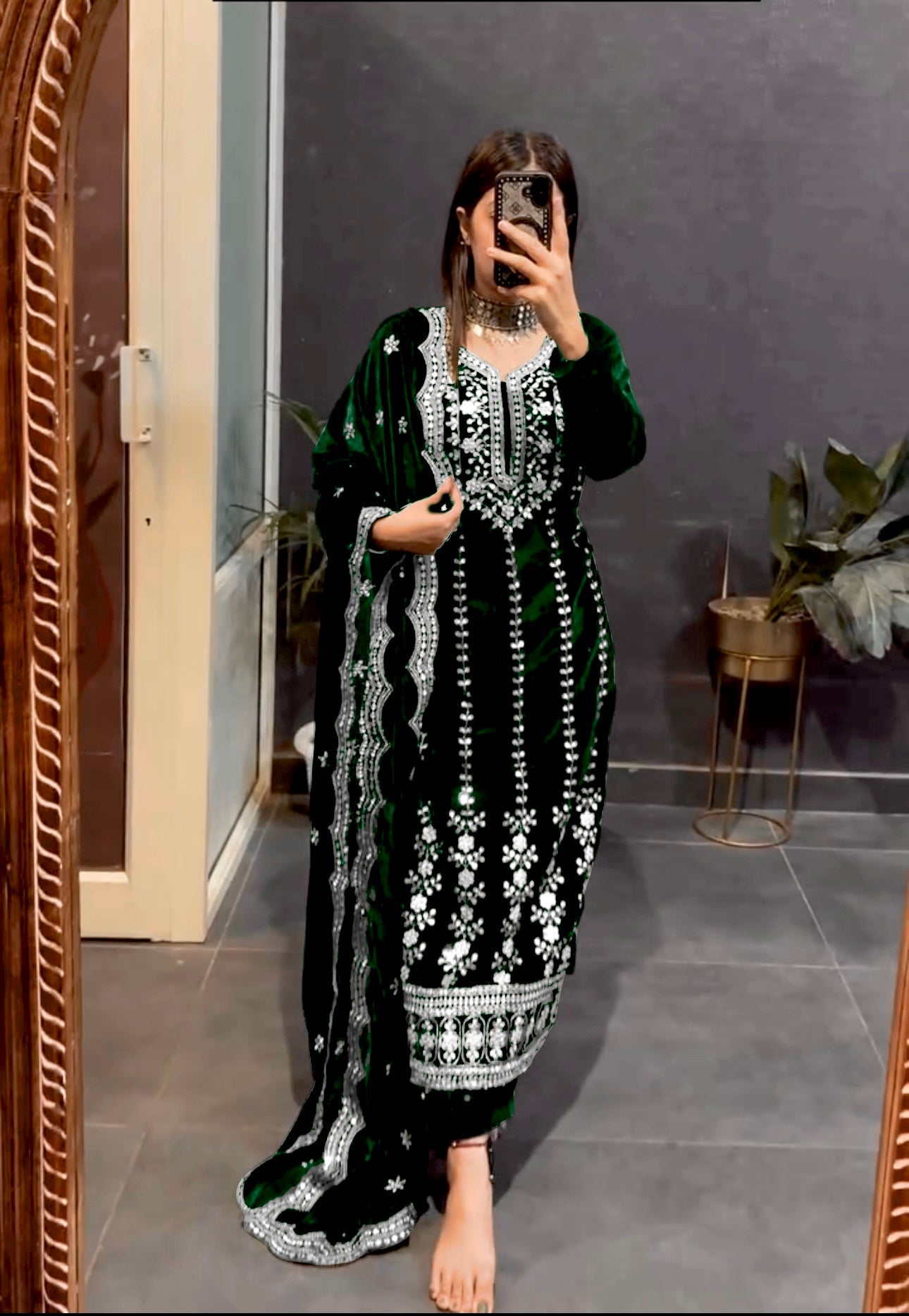 Party Wear Designer Top -Pent And Dupatta With Embroidery Sequence Work