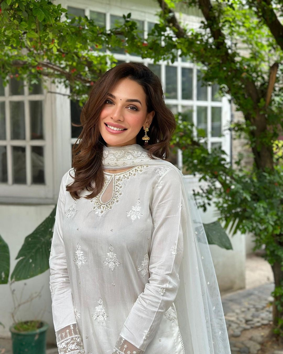 Designer Top - Sharara With Dupatta With Embroidery And Sequins Work