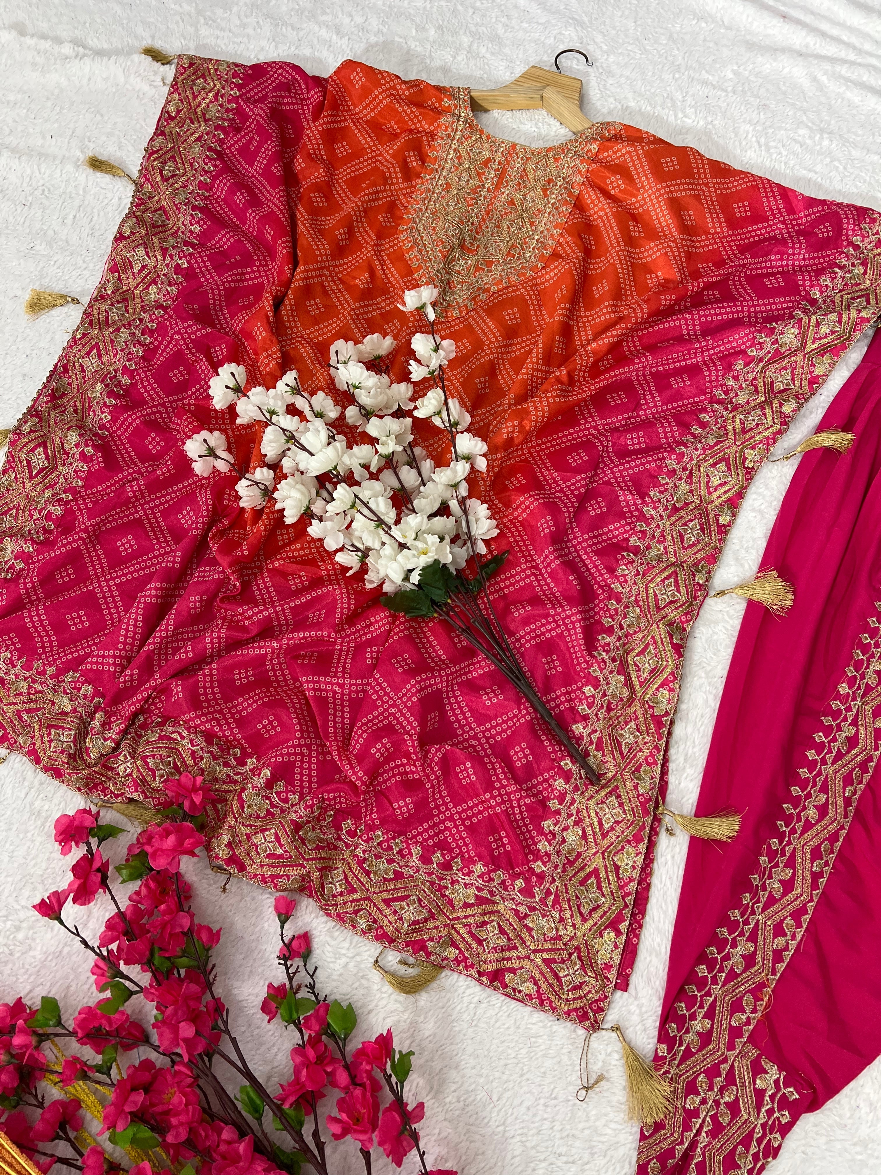 Party Wear Beautiful Top-Bottom With Digital Print