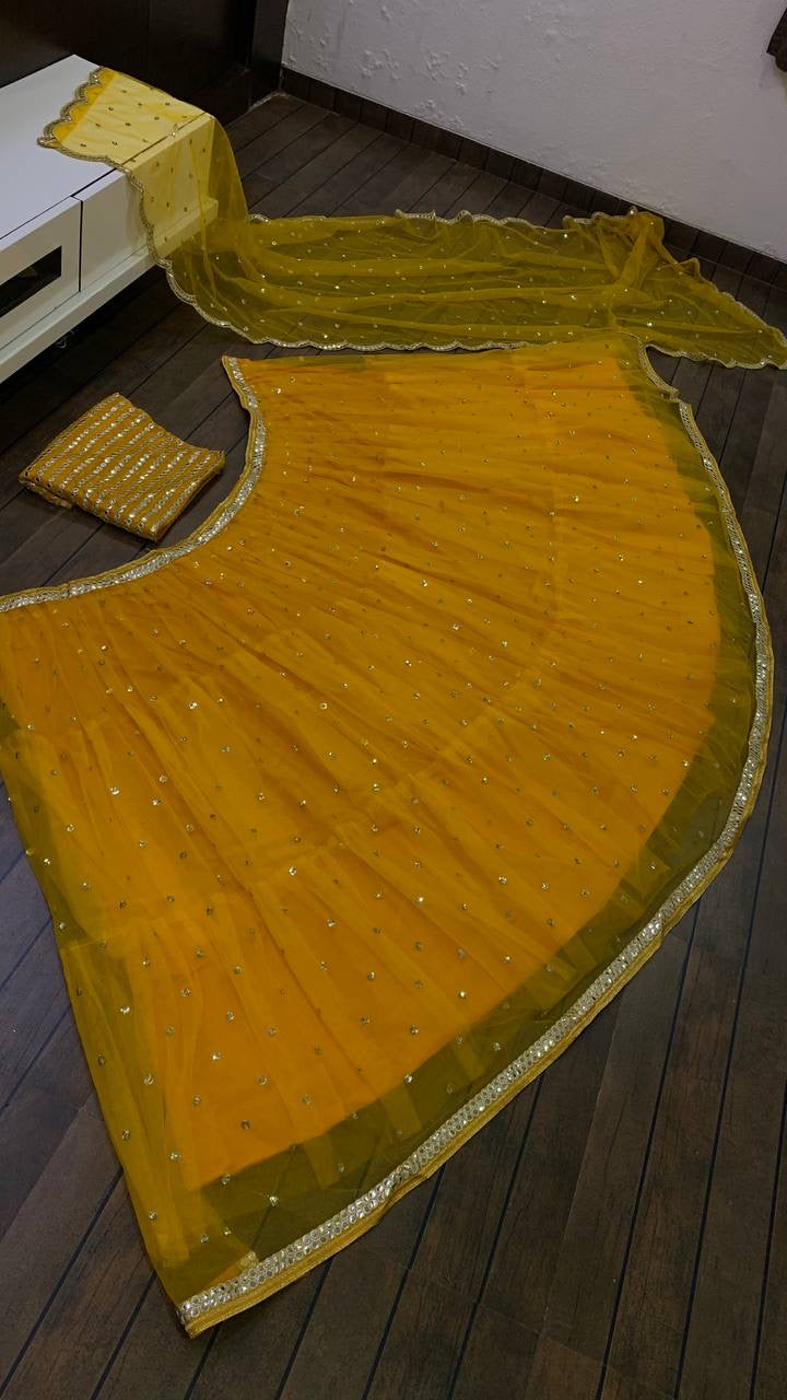 Party Wear Lehenga Choli With Sequence & Paper Mirror Work