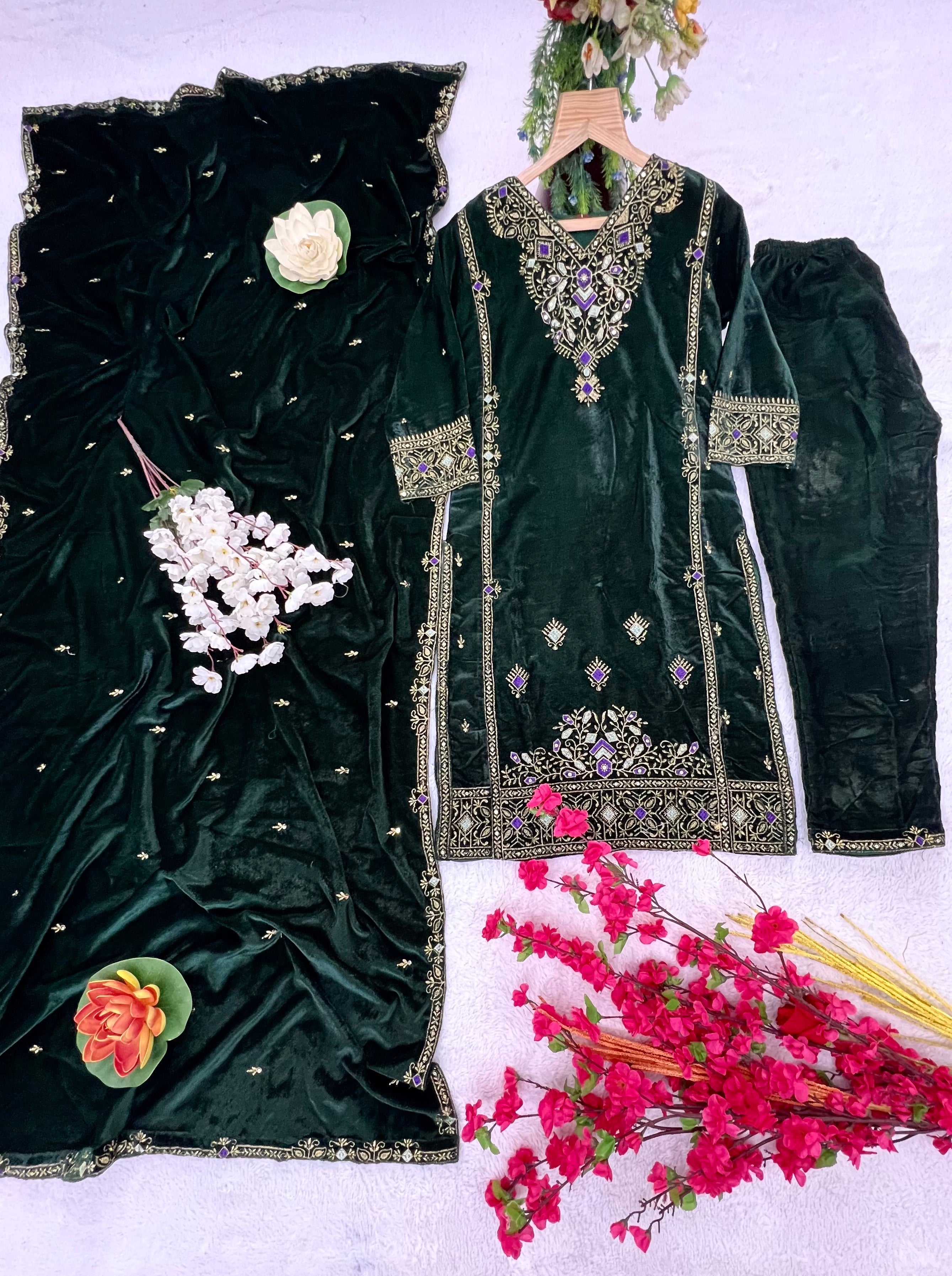 Party Wear Designer Top-Bottom And Beautiful Dupatta