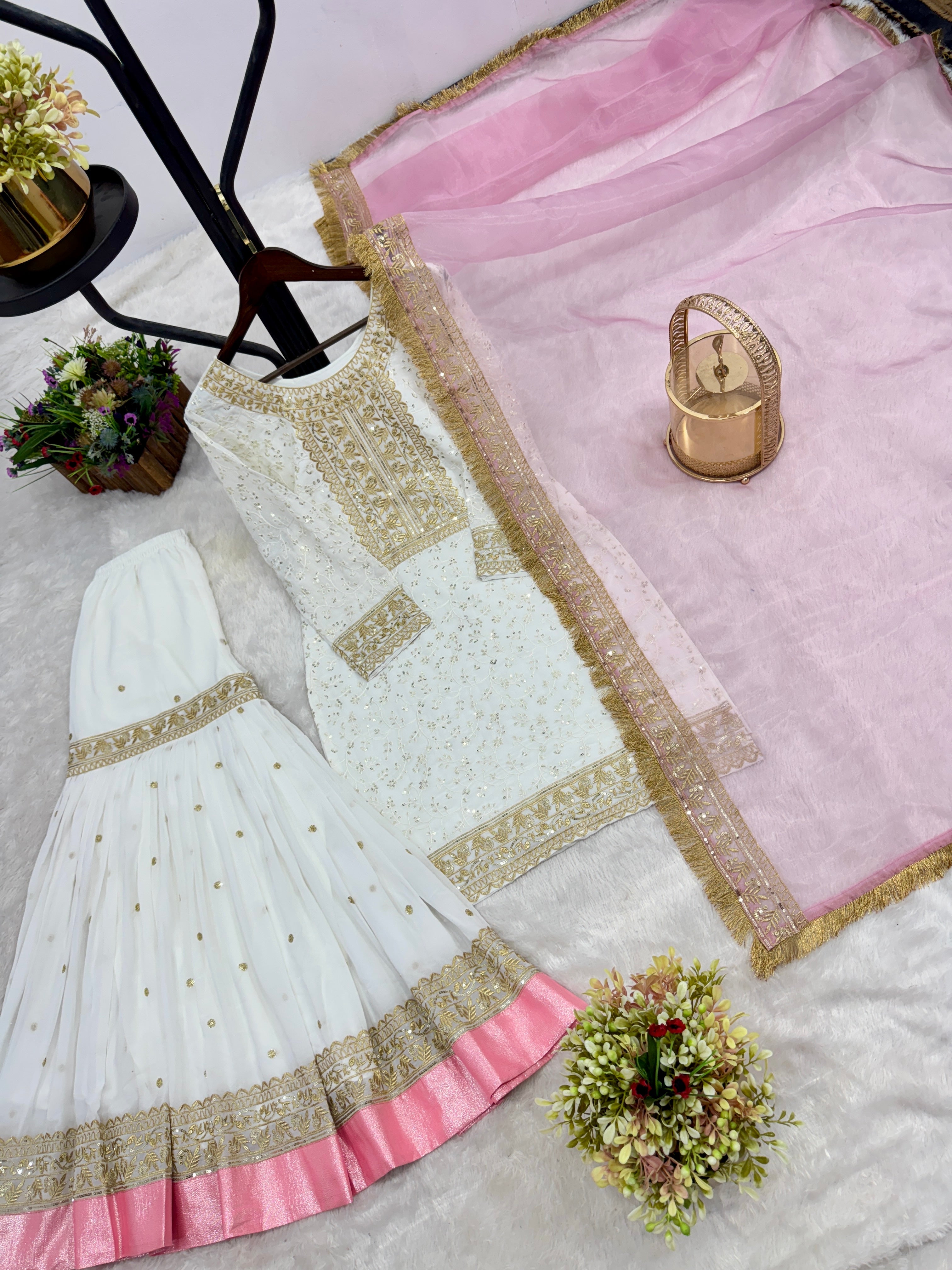 Party Wear Designer Top-Bottom And Fancy Dupatta