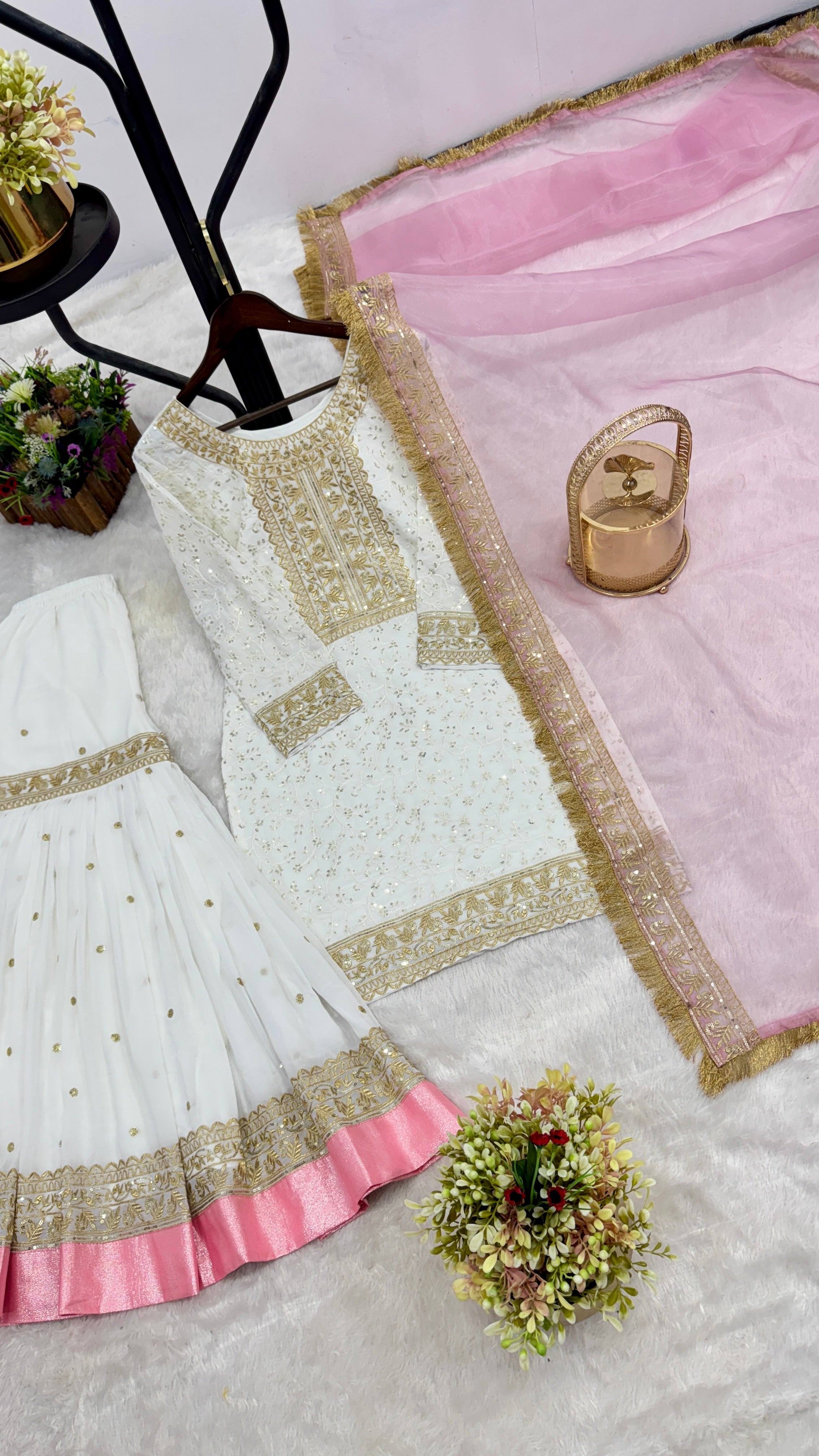 Party Wear Designer Top-Bottom And Fancy Dupatta