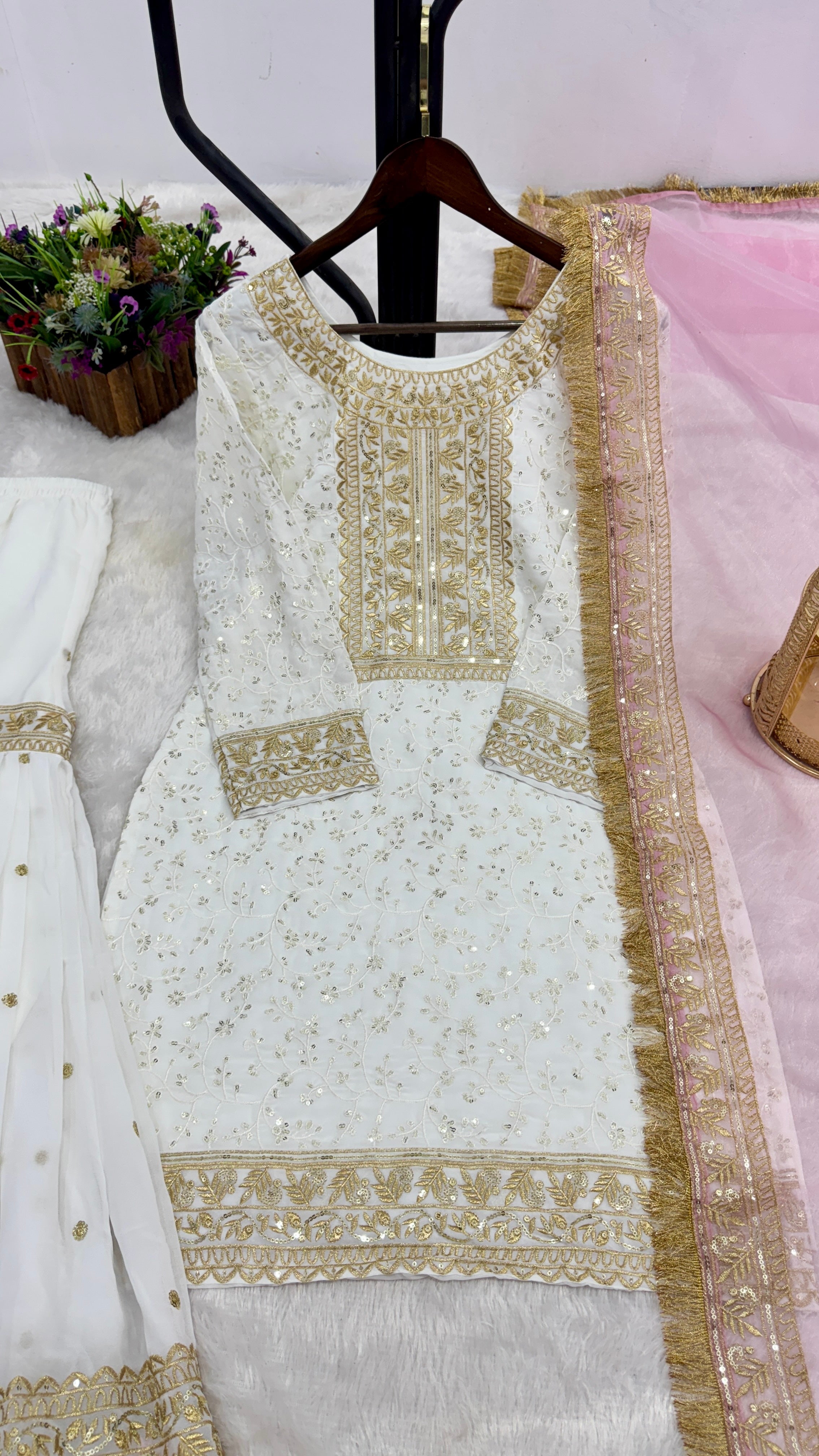Party Wear Designer Top-Bottom And Fancy Dupatta