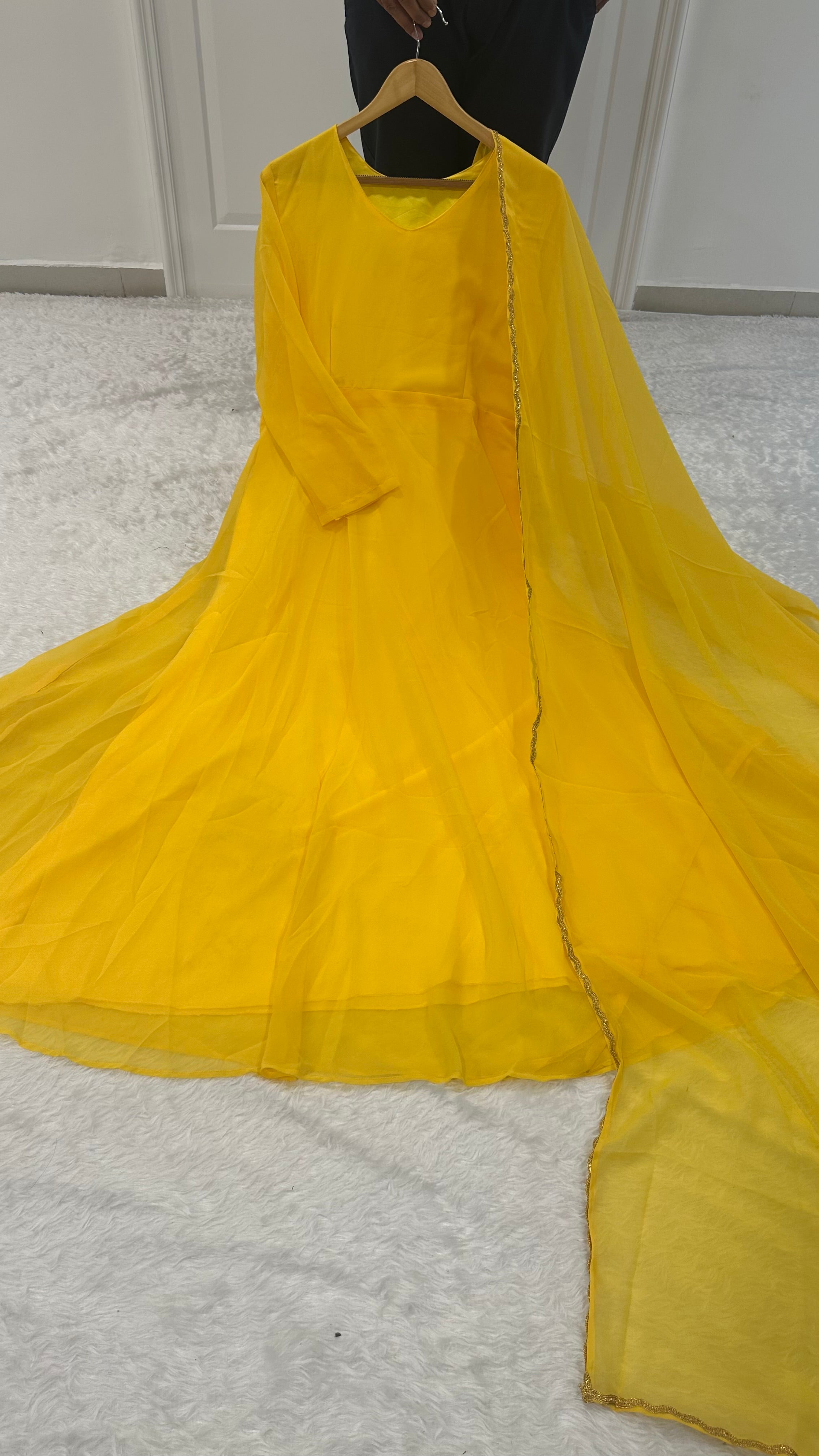 Simply Beautiful Party Wear Anarkali Gown And Dupatta