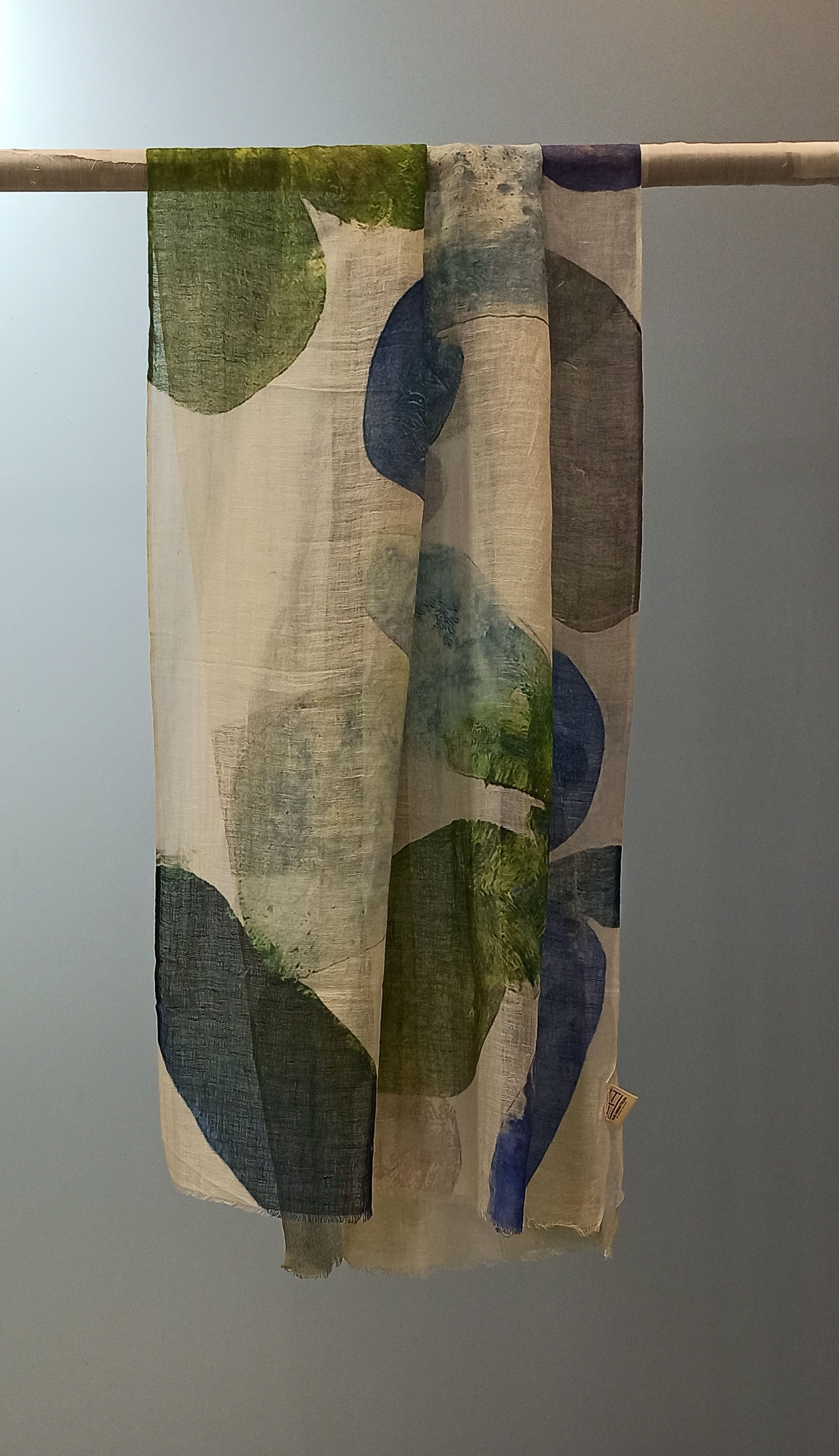 BLUE GREEN SPLASH SCARF
