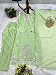 Party Wear Beautiful Top Bottom And Dupatta