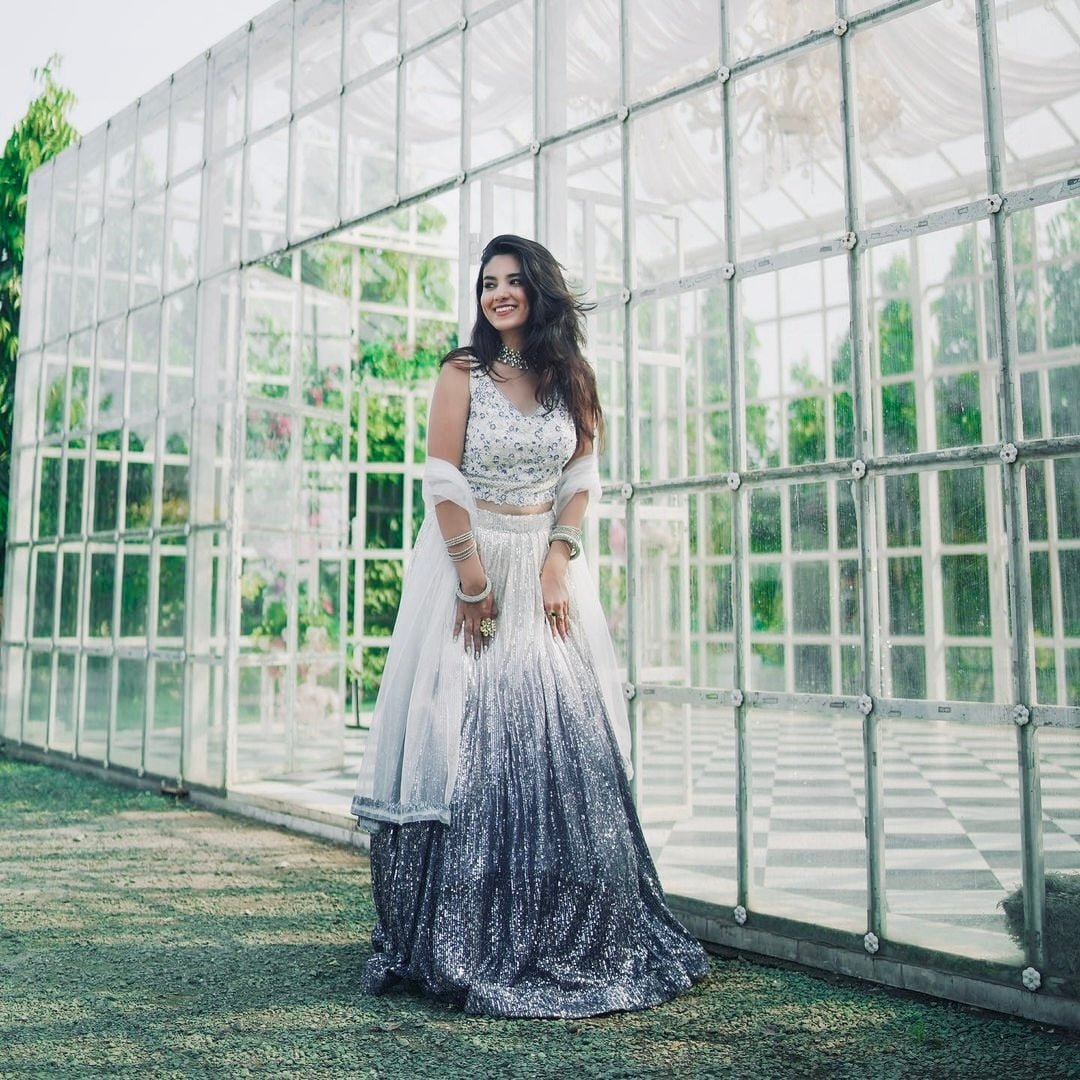 Party Wear Lehenga Choli With Sequence Work