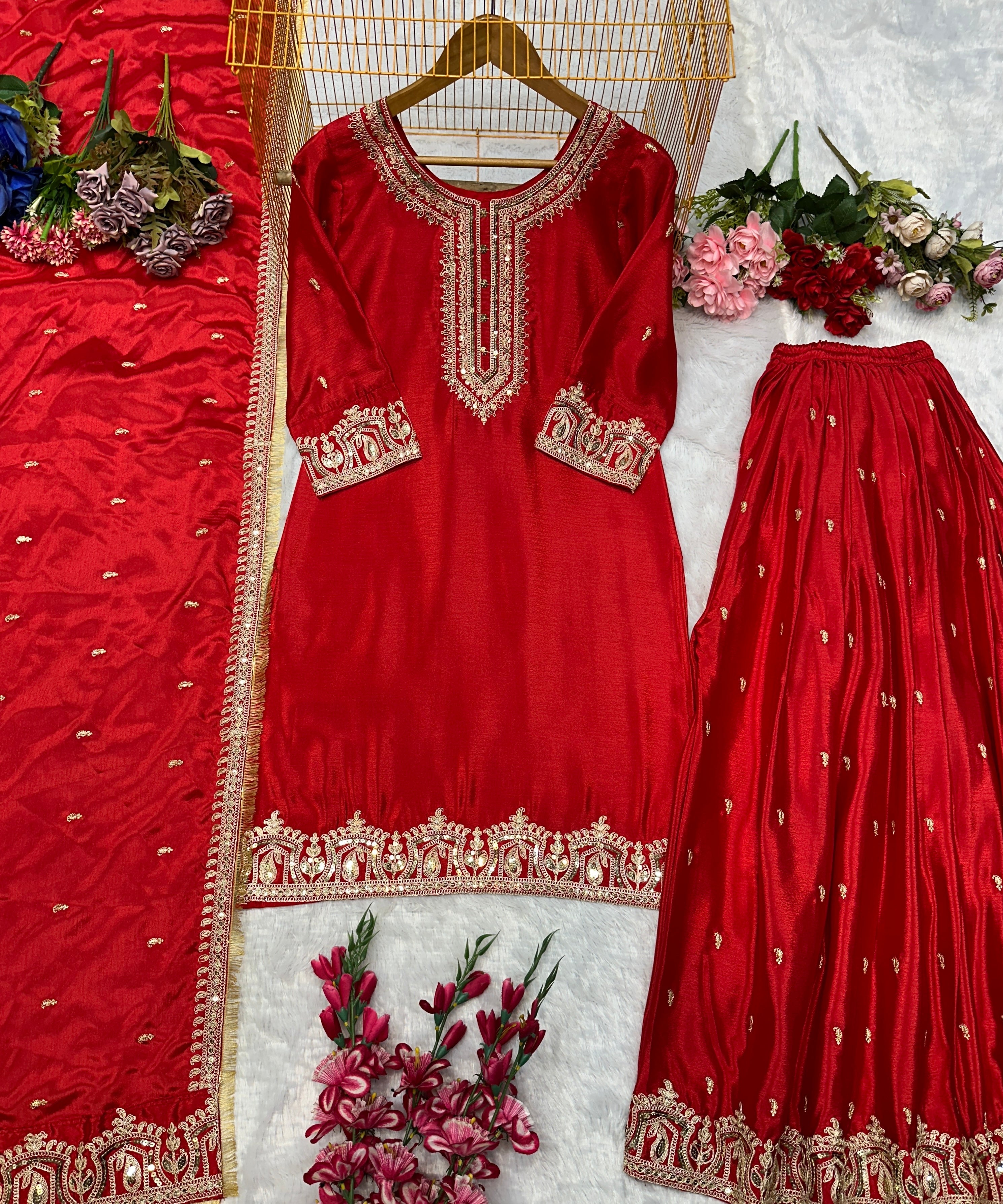 Party Wear Designer Suit Bottom And Beautiful Dupatta