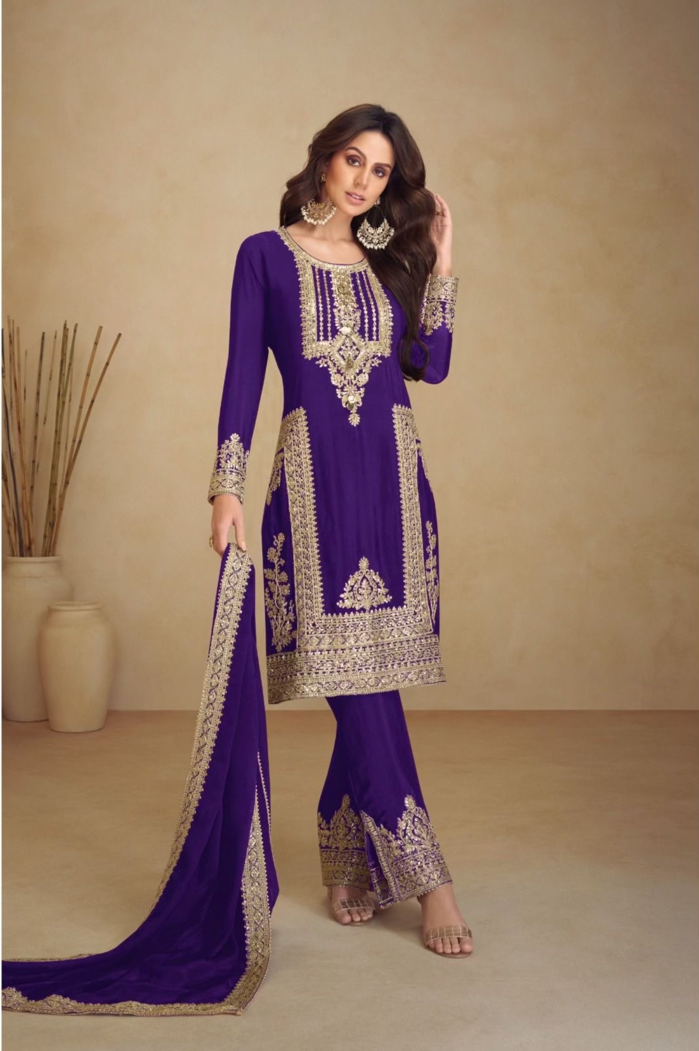 Designer Party Wear Top-Bottom And Beautiful Dupatta