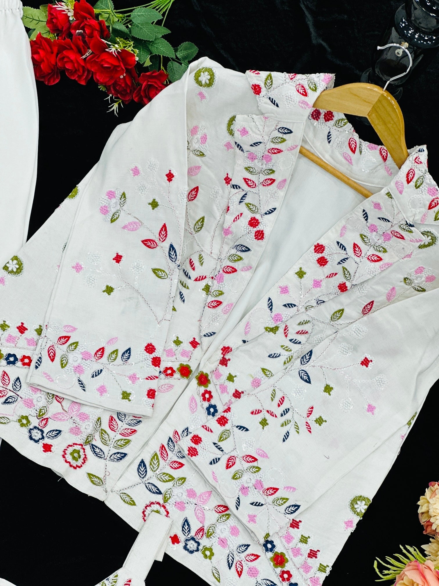 Party Wear Designer Shrara With Blouse And Fancy Koti